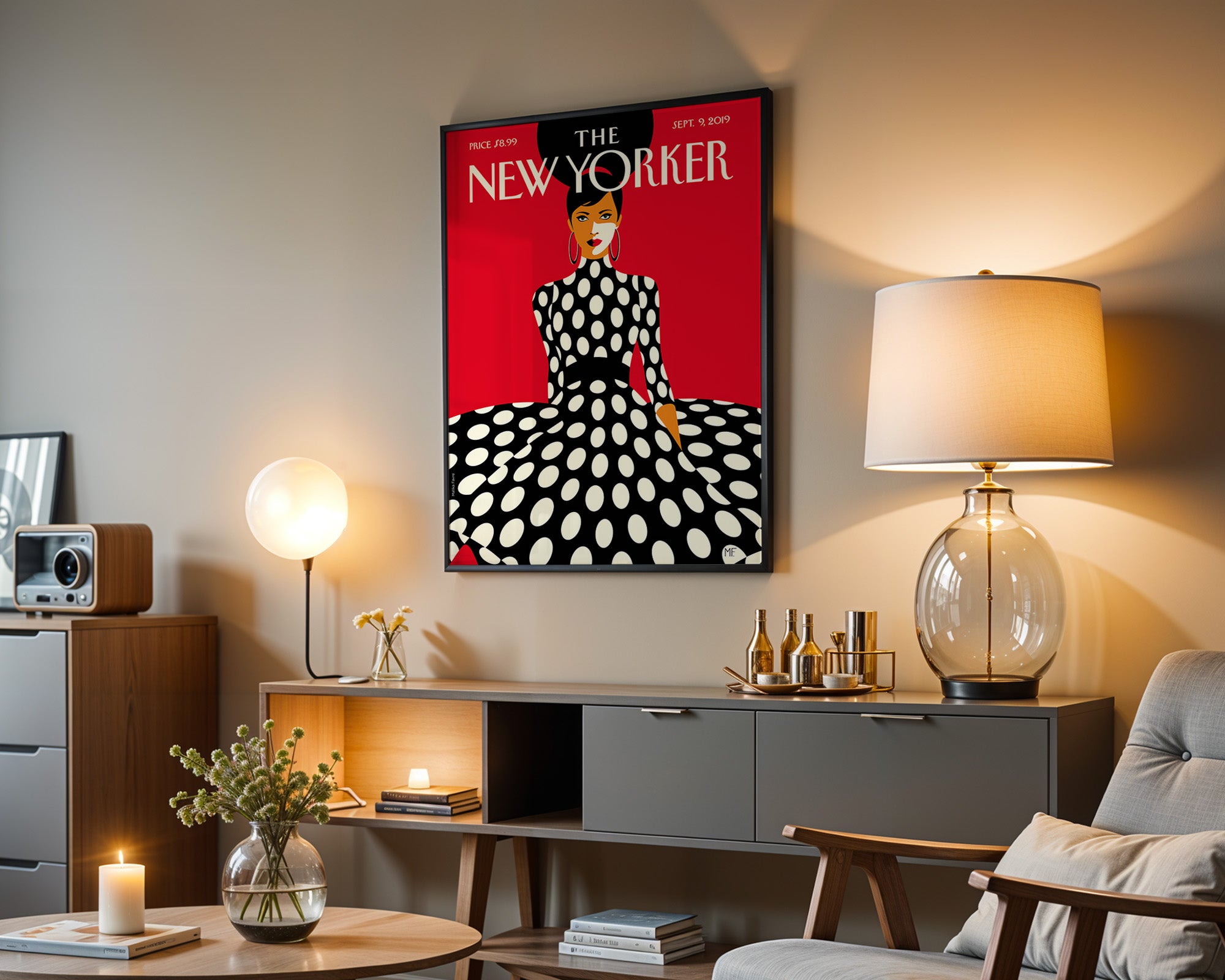 Polka Dot Muse on Red