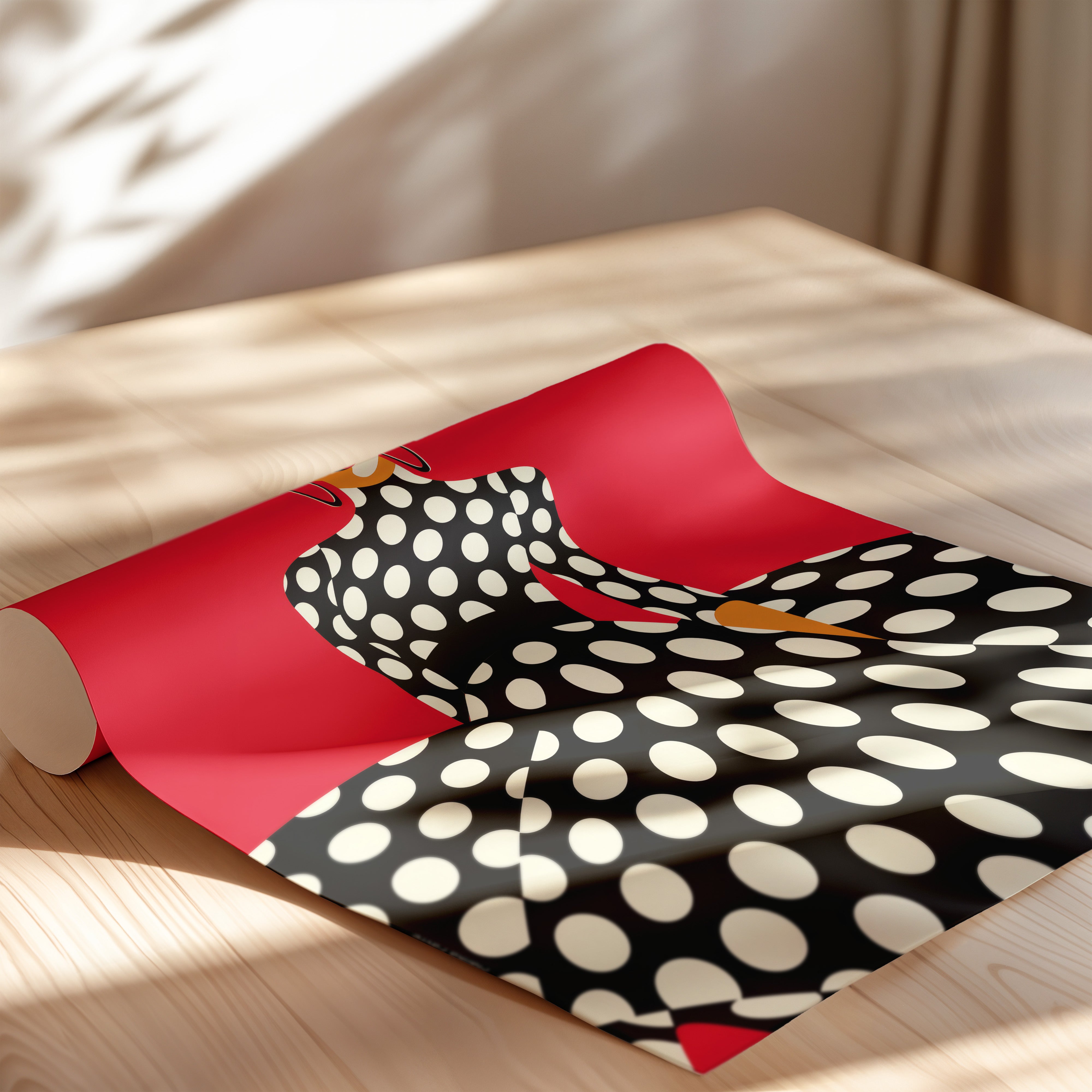 Polka Dot Muse on Red