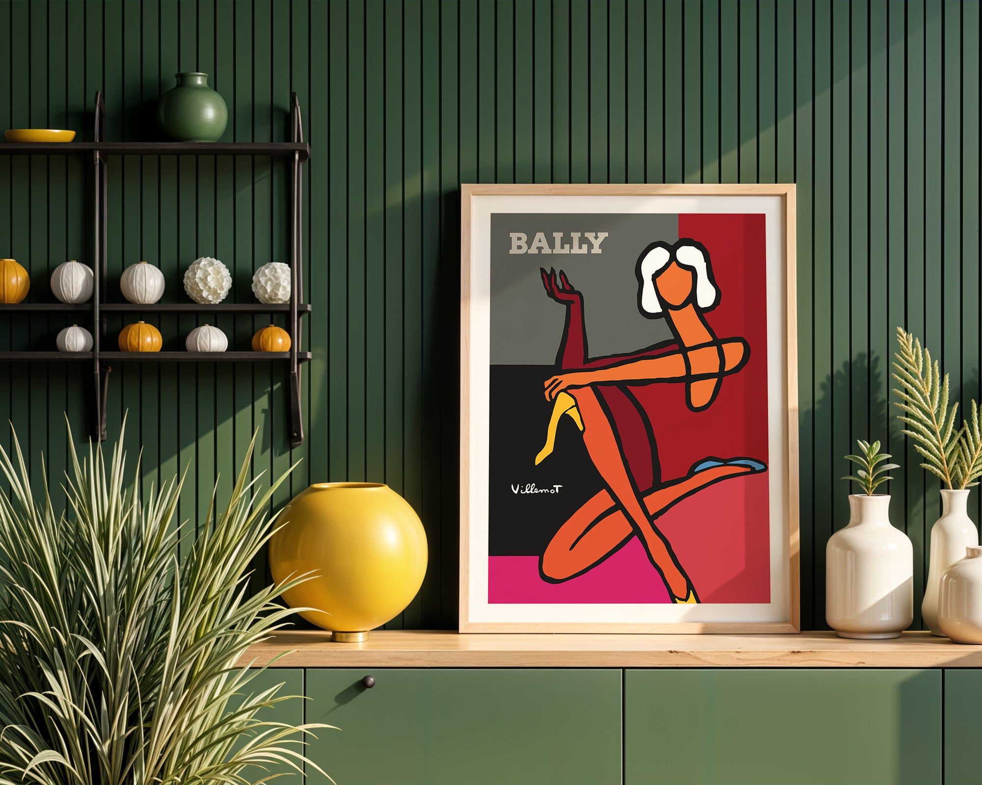 Bally Red Silhouette Poster