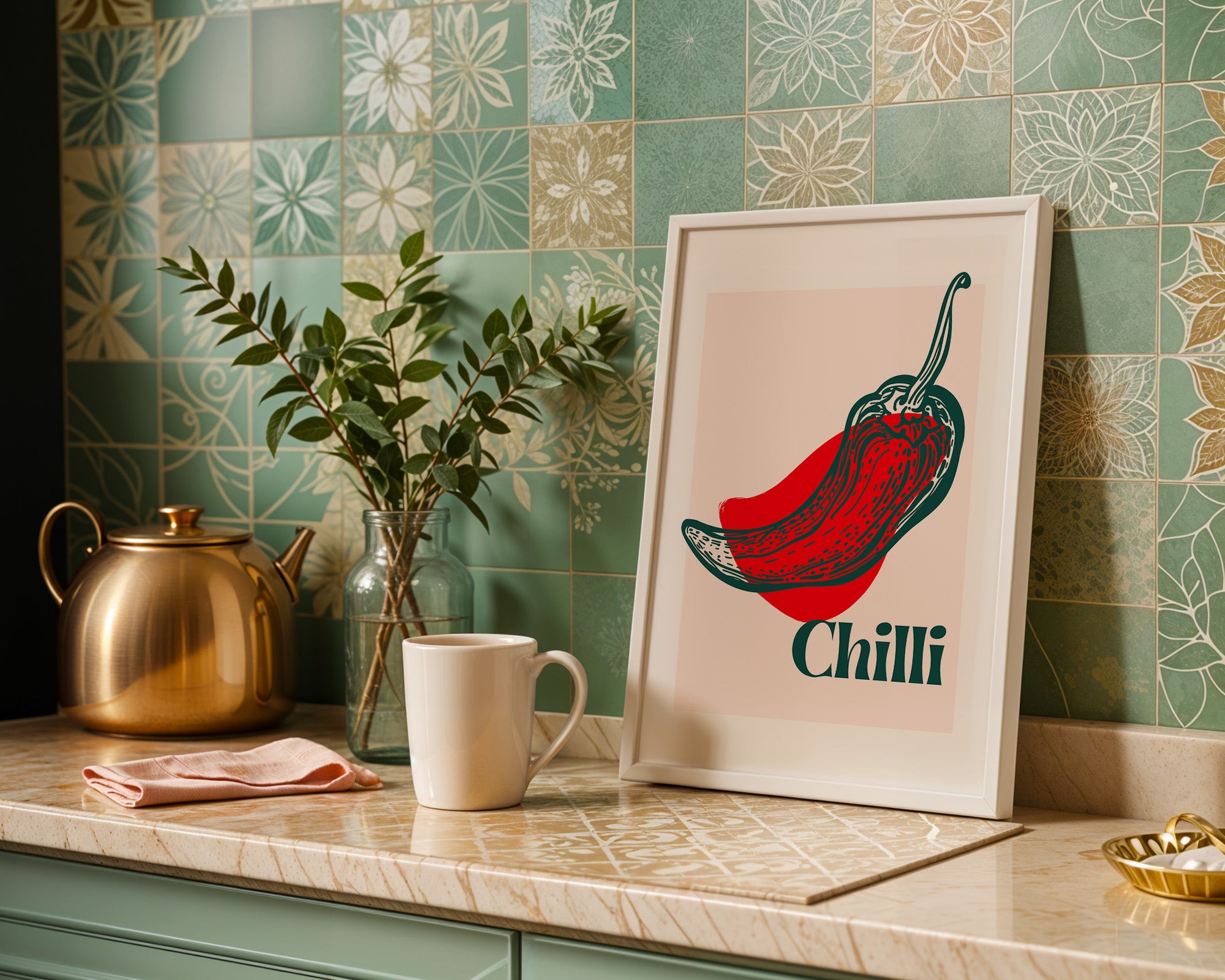 Red Chilli Pepper – Modern Kitchen Wall Art