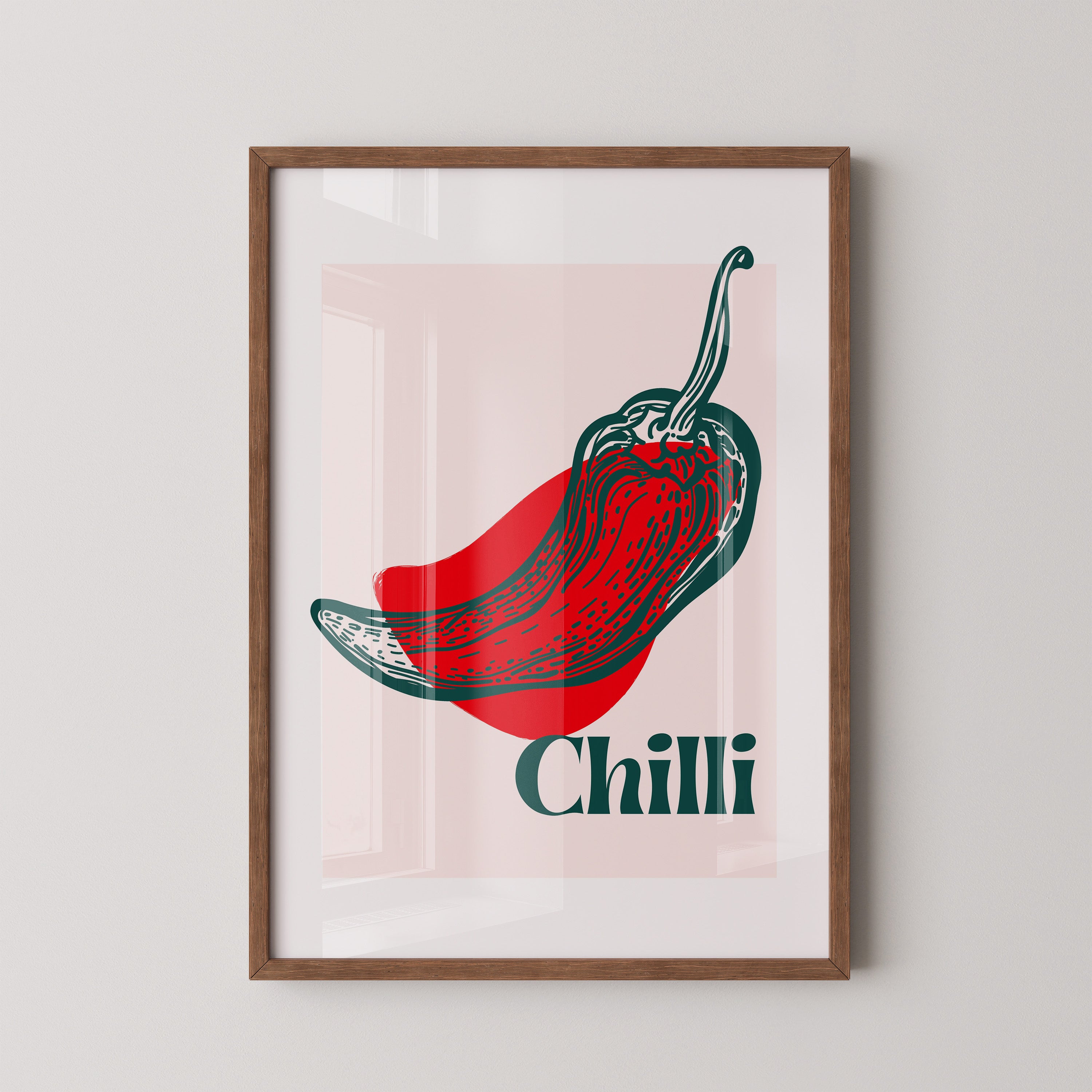 Red Chilli Pepper – Modern Kitchen Wall Art