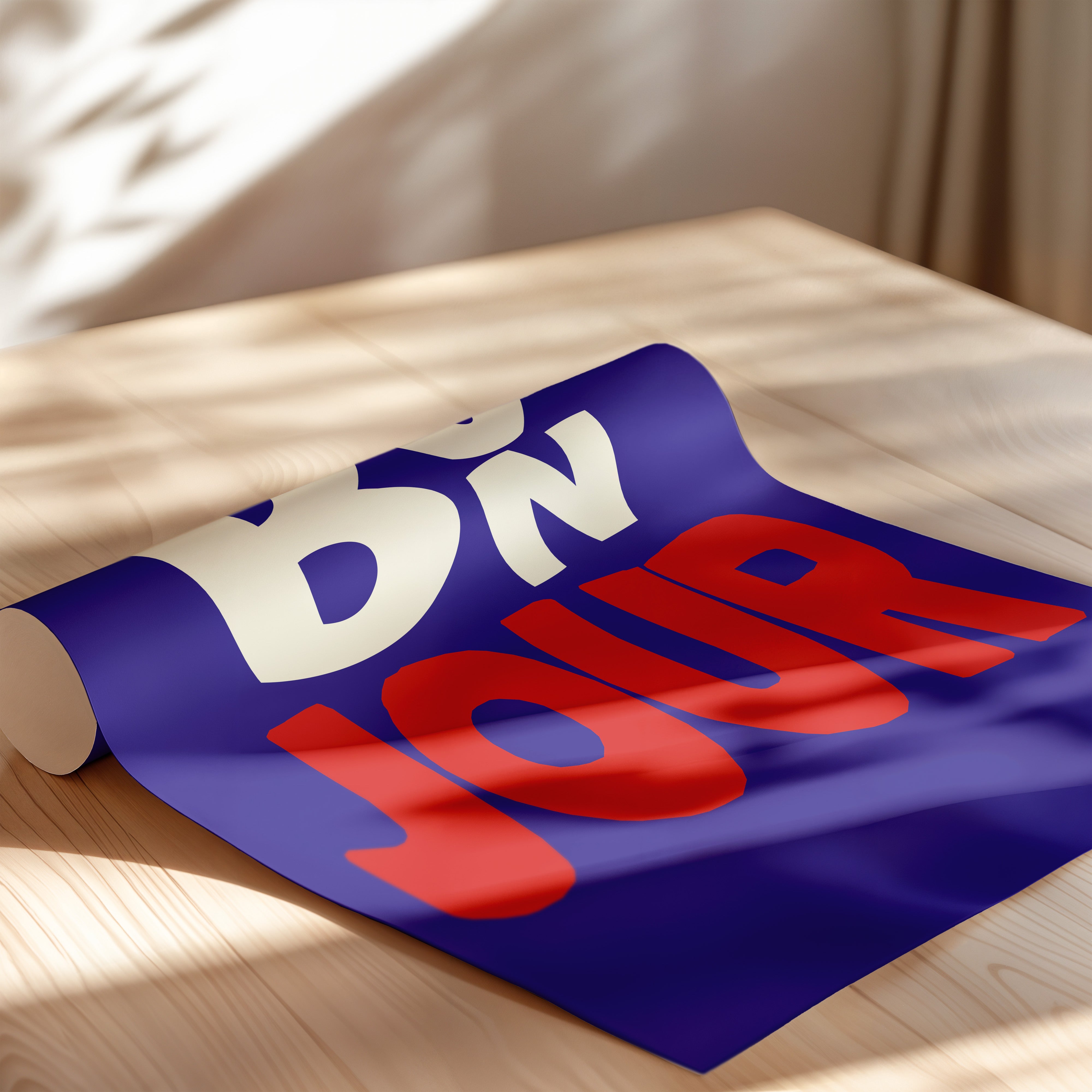 Bonjour Typography - French Pop Art Wall Decor