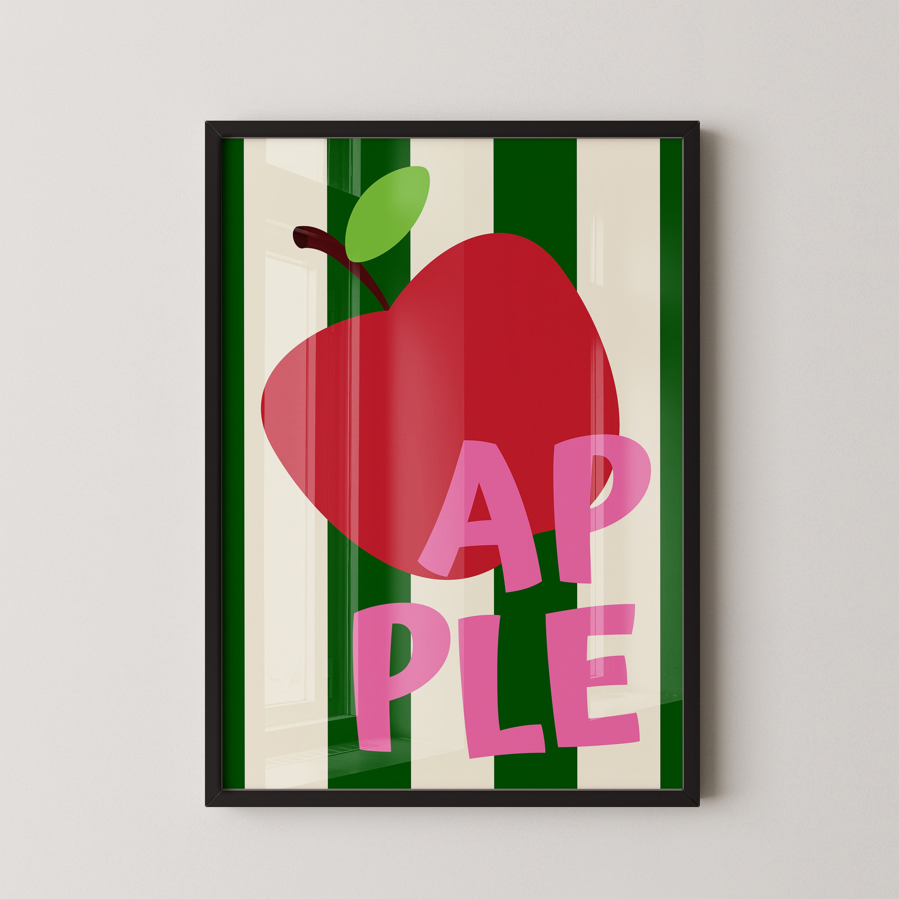 Apple Pop Art - Bold Modern Kitchen Wall Decor