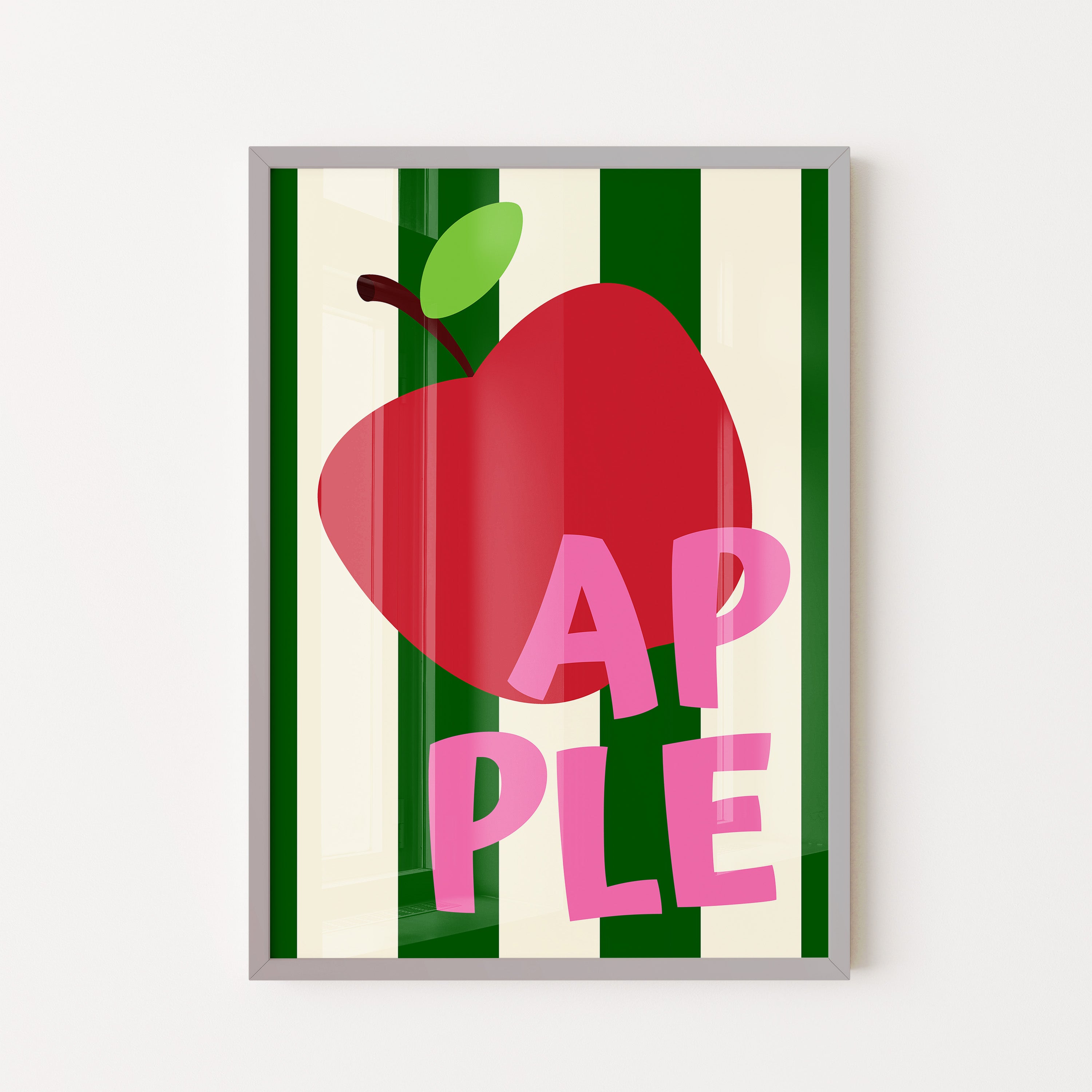 Apple Pop Art - Bold Modern Kitchen Wall Decor