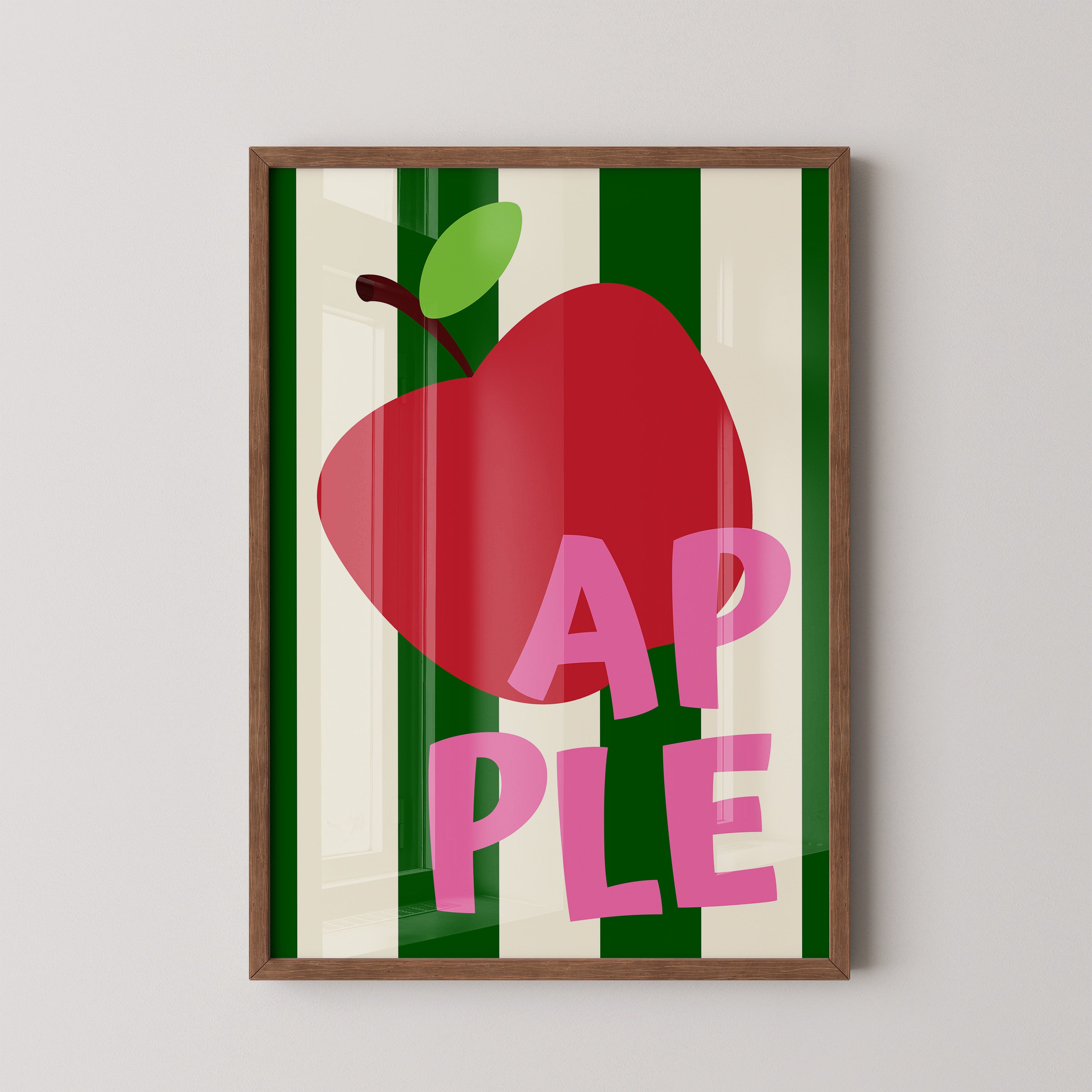Apple Pop Art - Bold Modern Kitchen Wall Decor