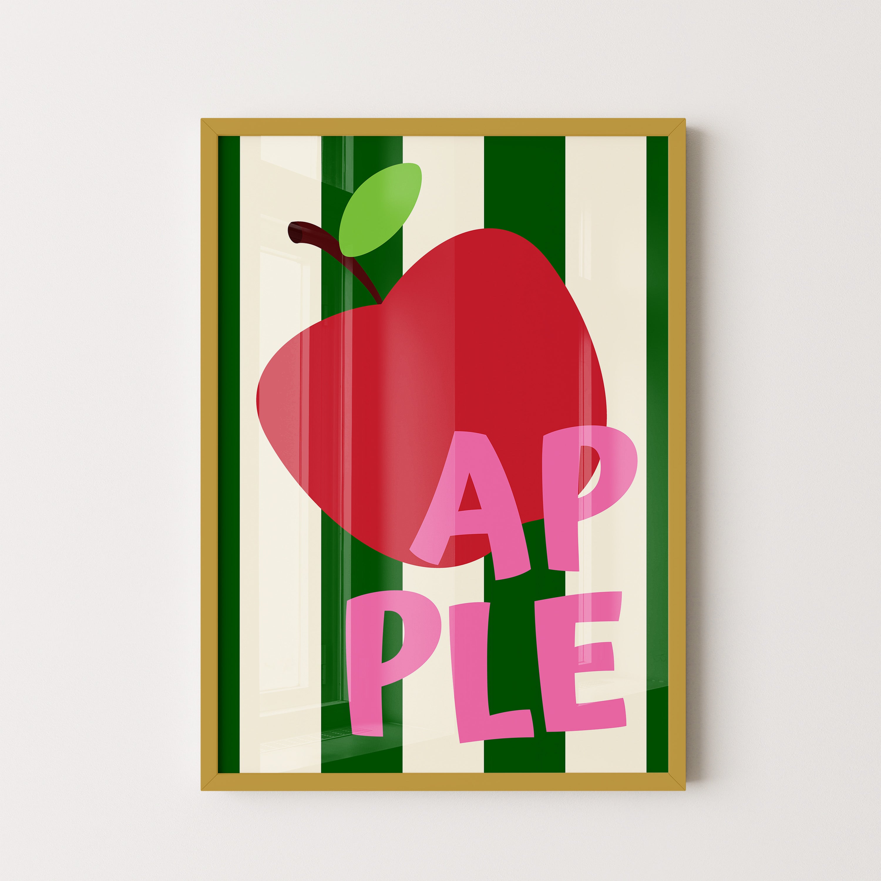 Apple Pop Art - Bold Modern Kitchen Wall Decor
