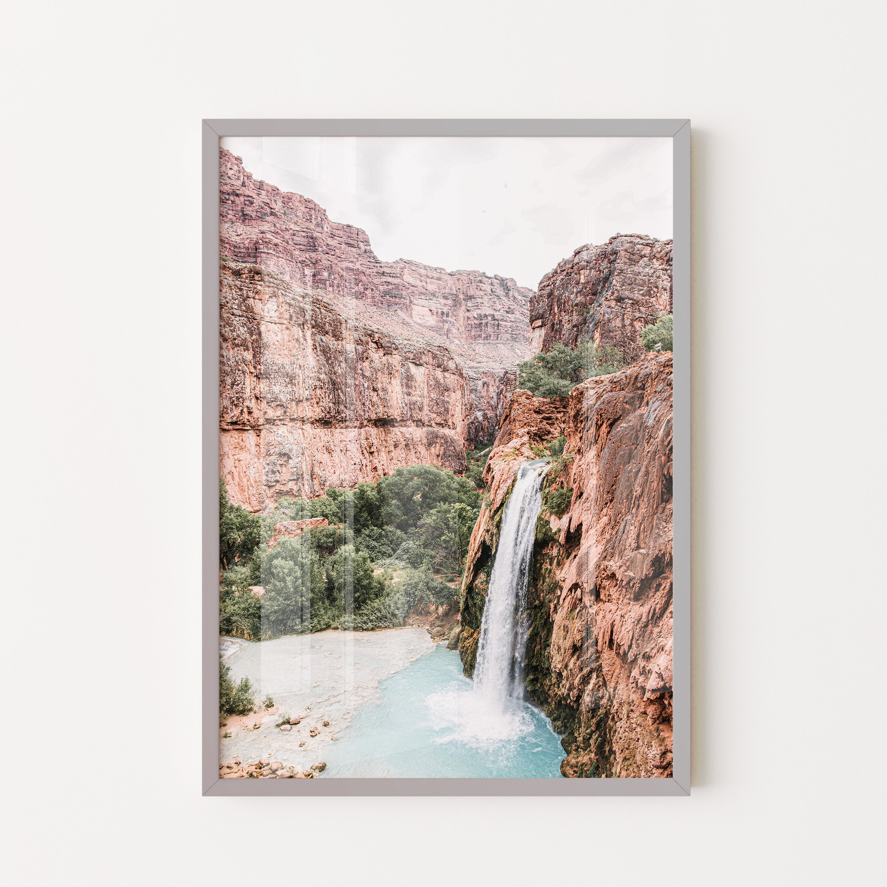 Red Canyon Waterfall – Tranquil Desert Escape