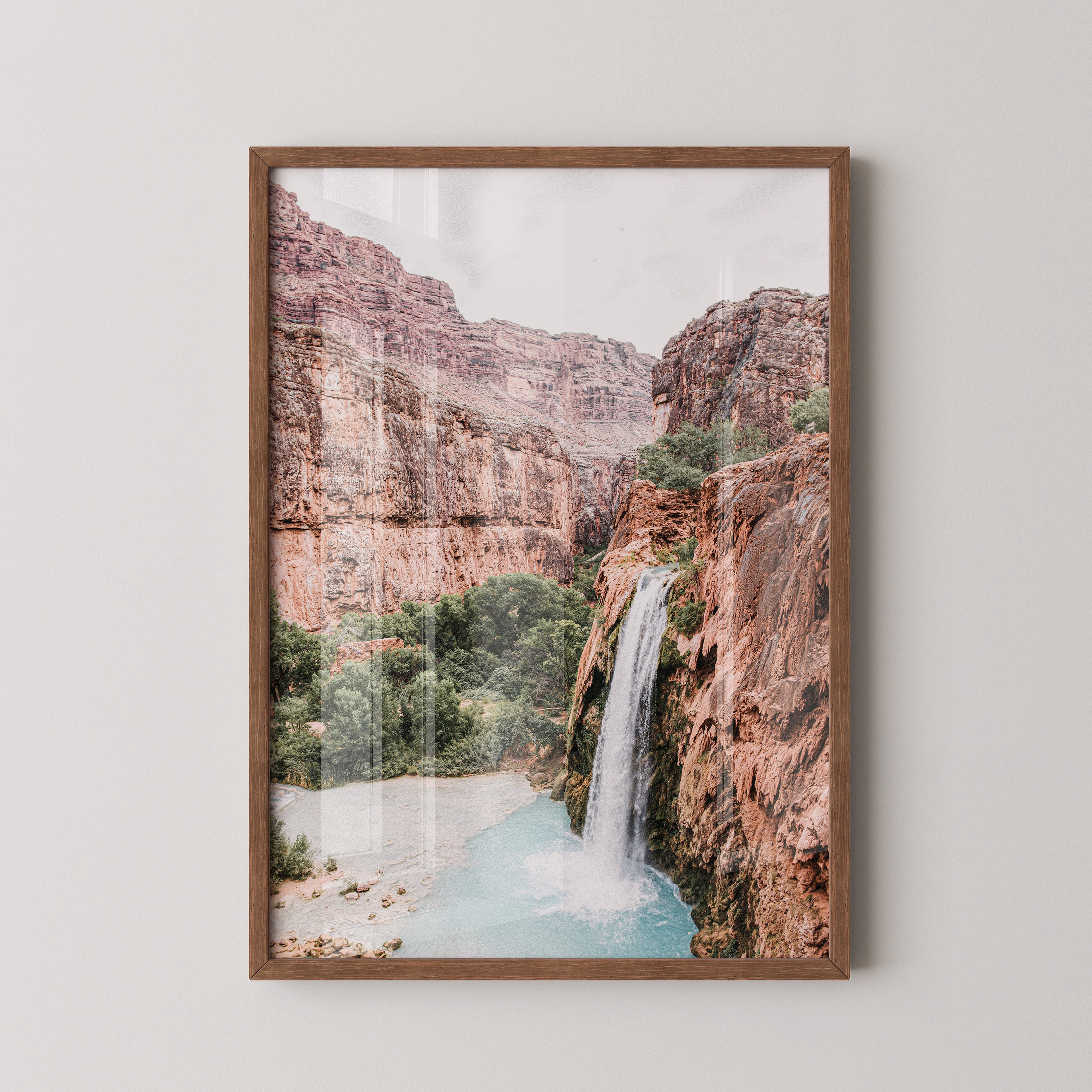 Red Canyon Waterfall – Tranquil Desert Escape