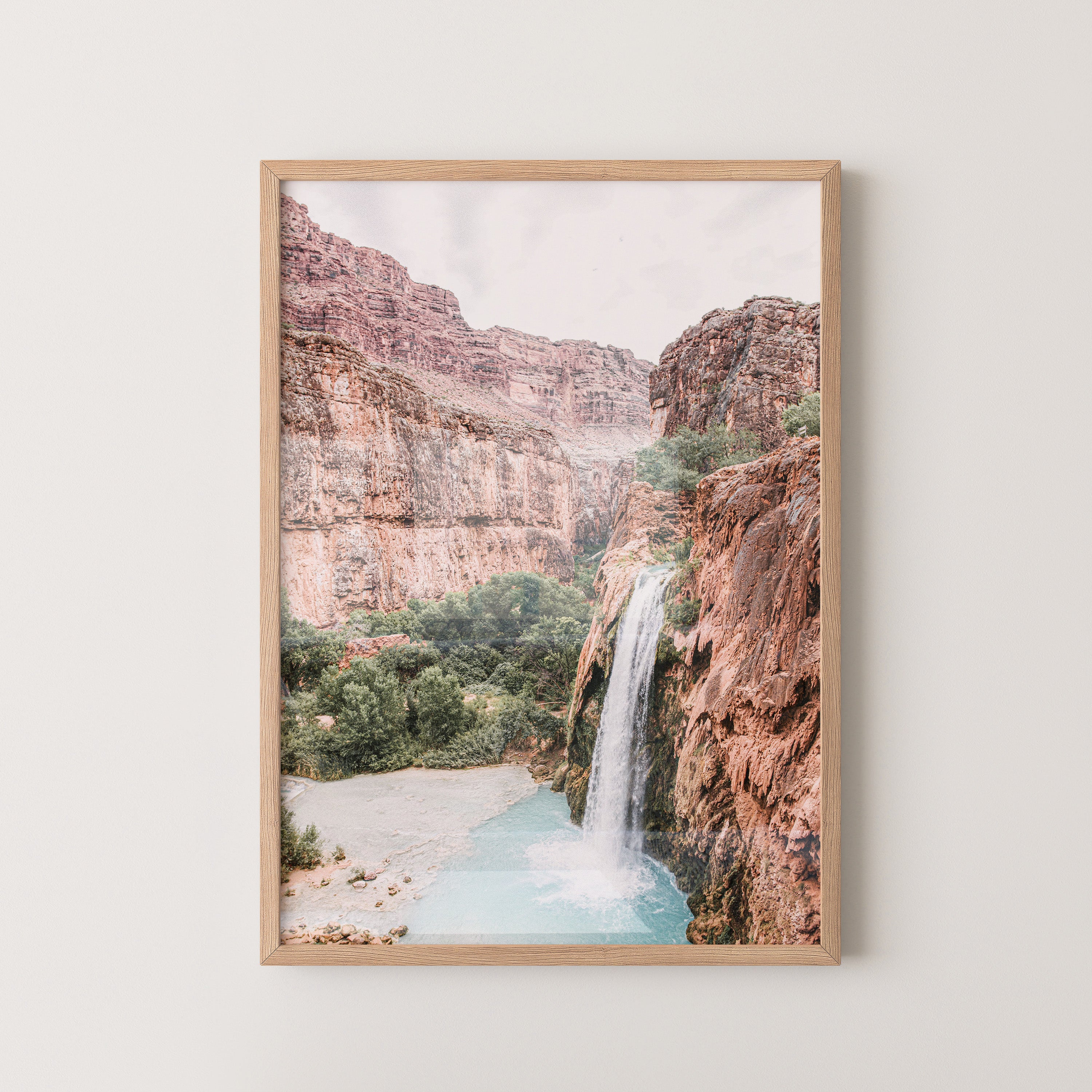 Red Canyon Waterfall – Tranquil Desert Escape