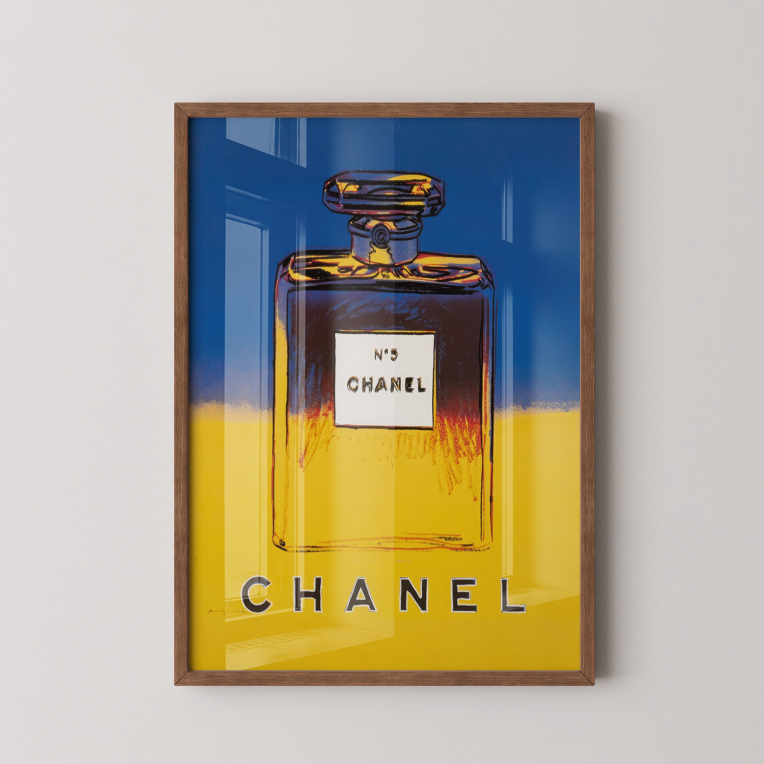 Blue & Gold Perfume Bottle – Pop Art Poster