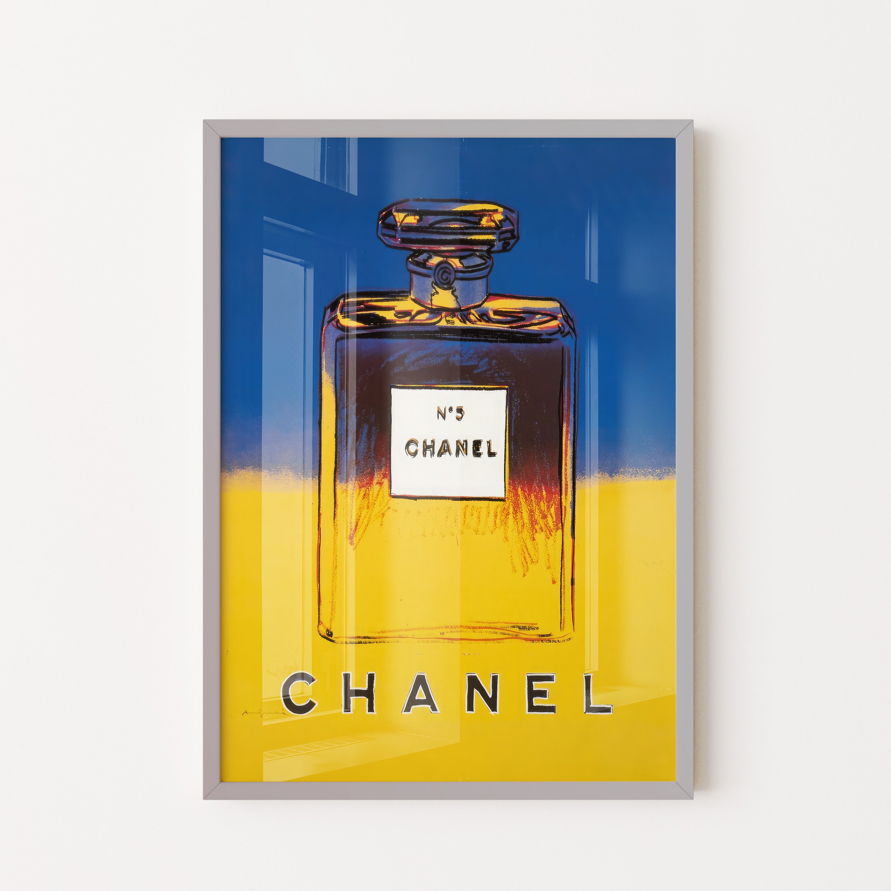 Blue & Gold Perfume Bottle – Pop Art Poster