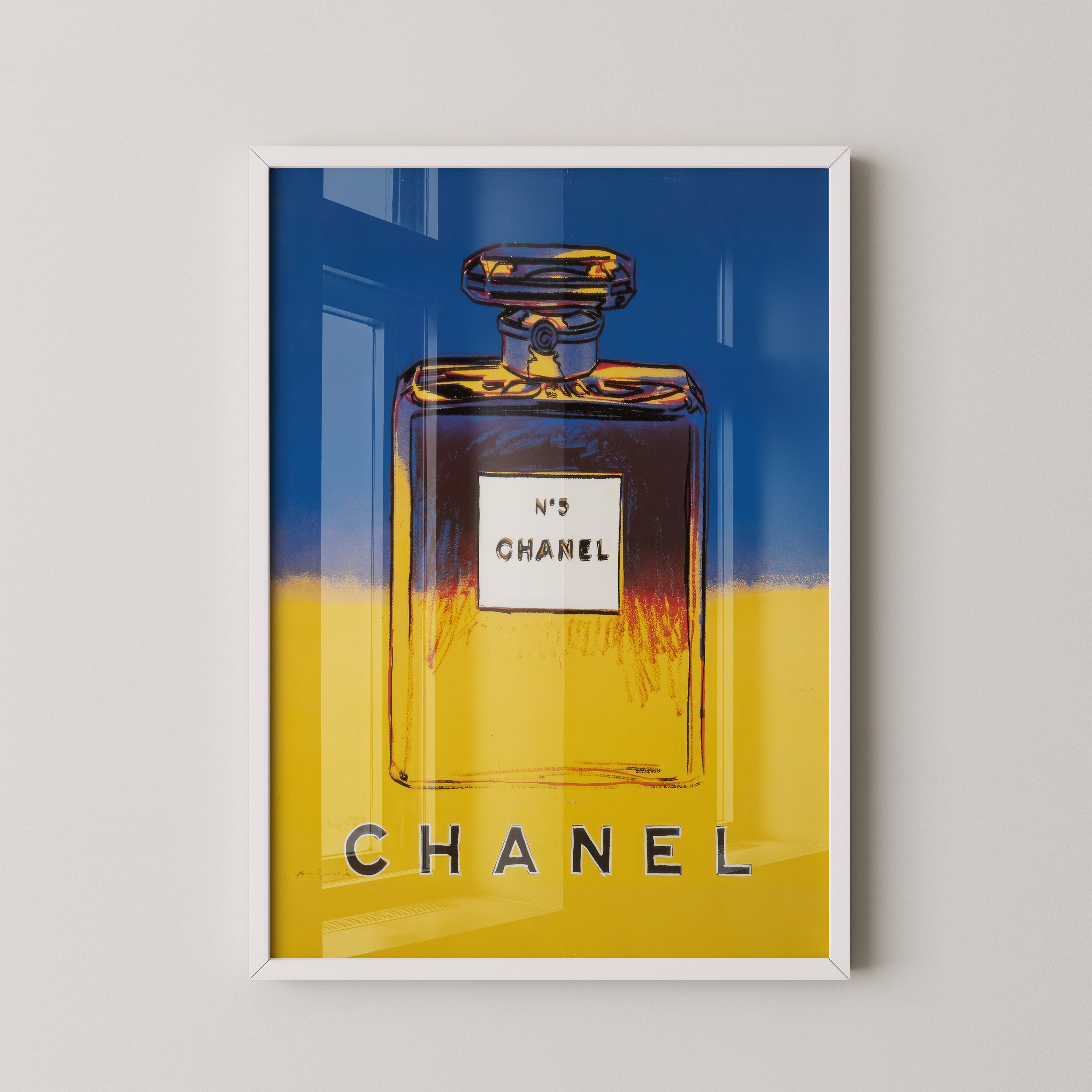 Blue & Gold Perfume Bottle – Pop Art Poster