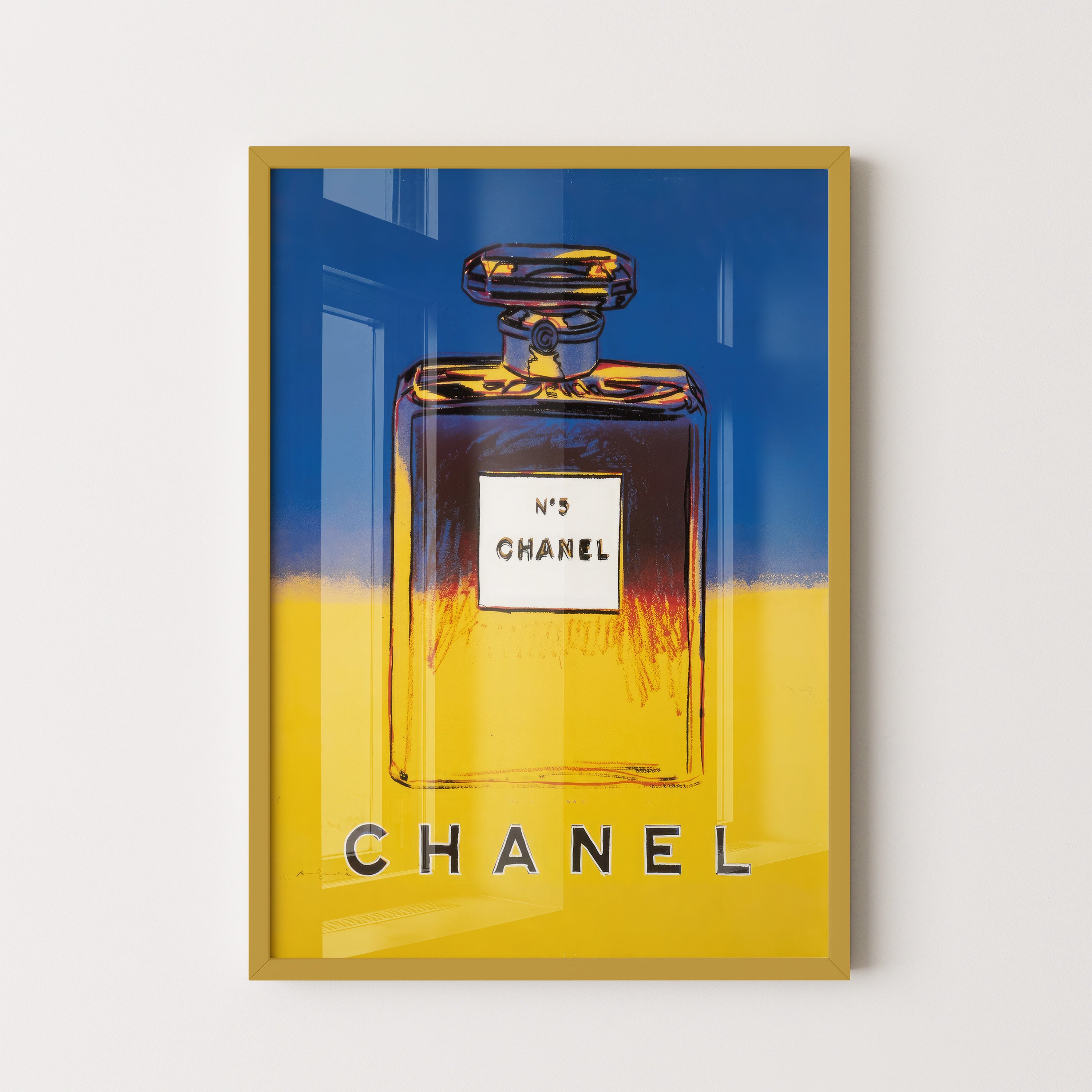 Blue & Gold Perfume Bottle – Pop Art Poster