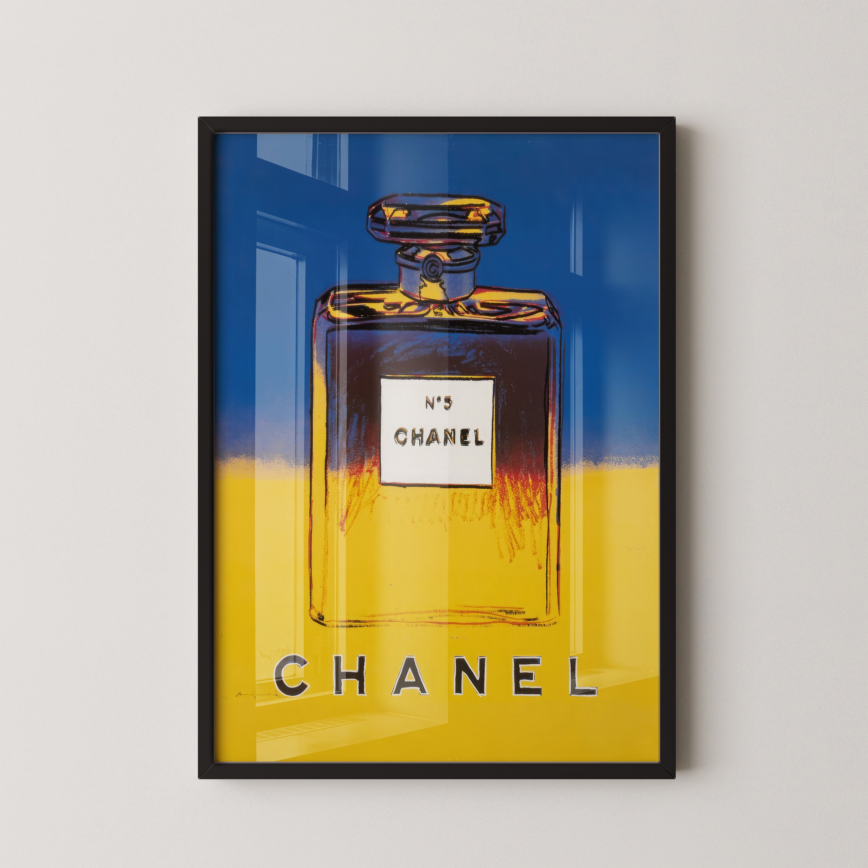Blue & Gold Perfume Bottle – Pop Art Poster