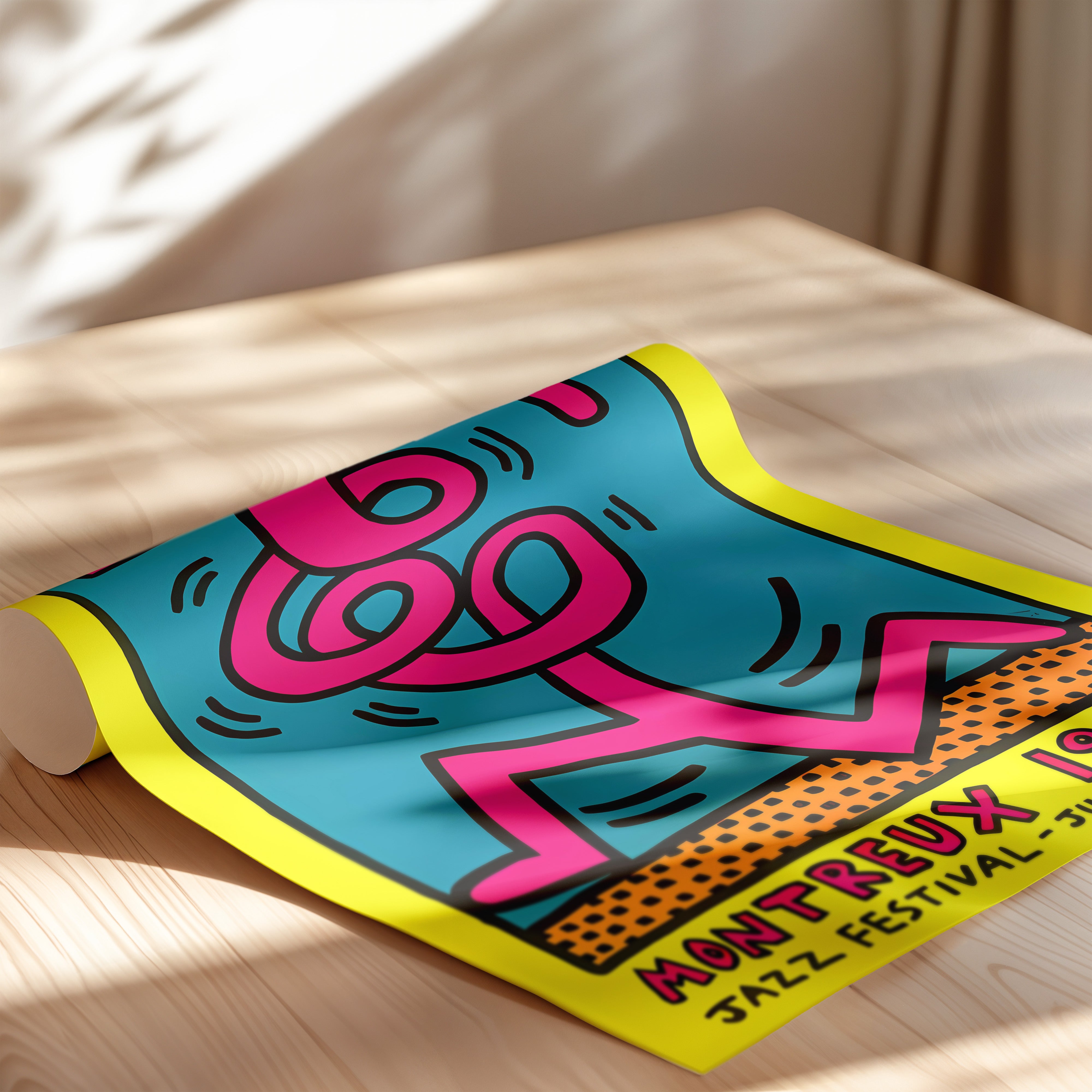 Vibrant Jazz Dancer – 80s Pop Art Poster