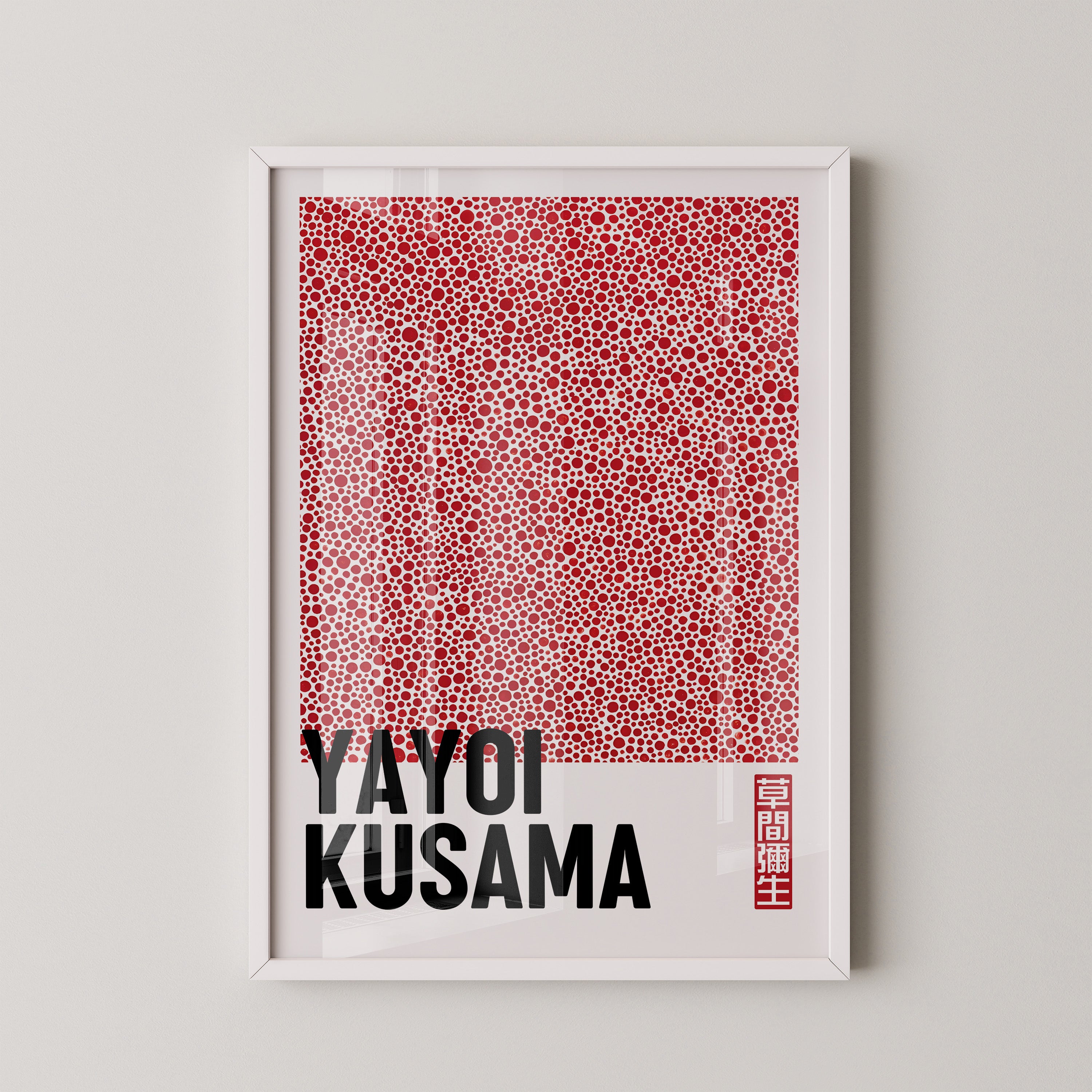 Red Dot Abstraction Art Poster