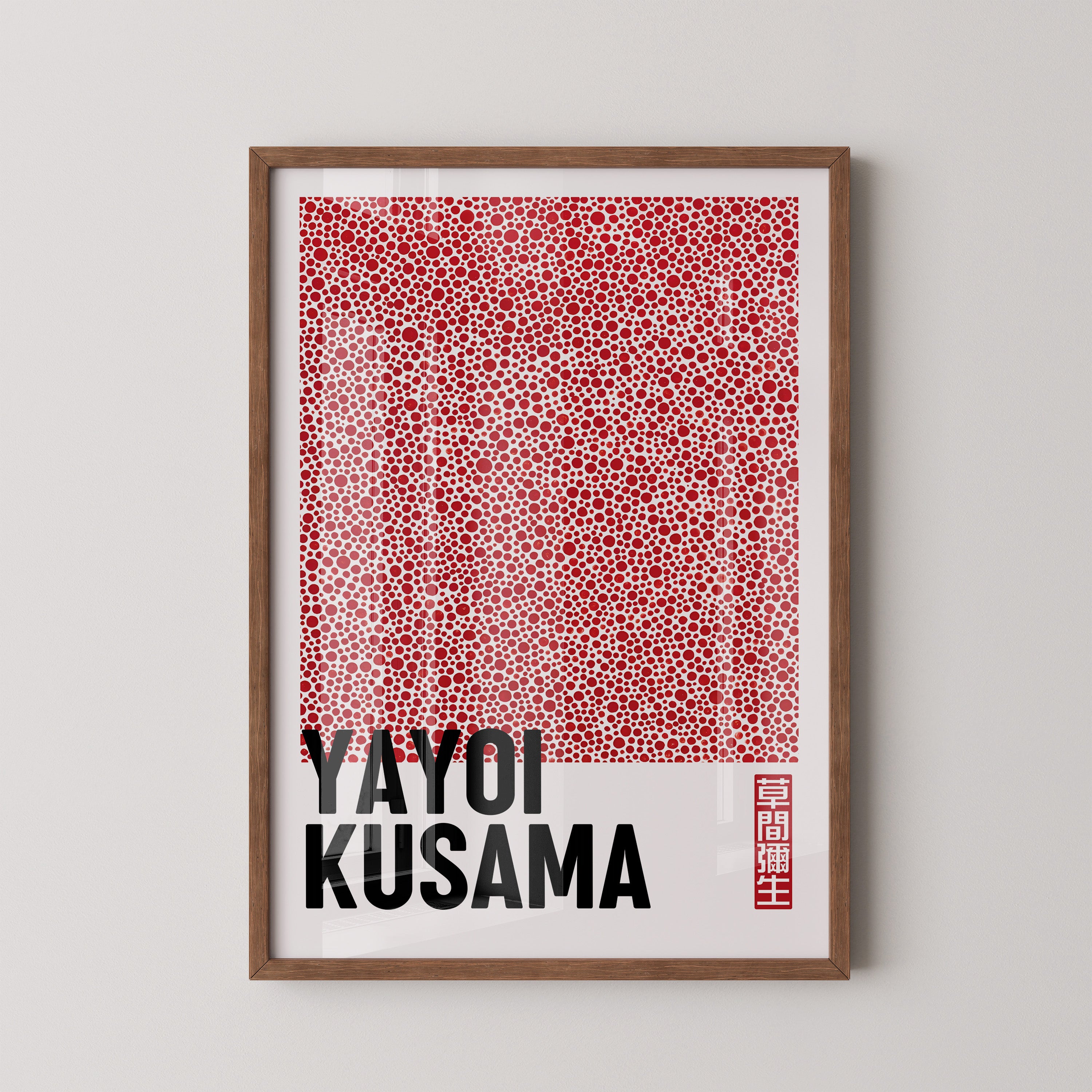 Red Dot Abstraction Art Poster