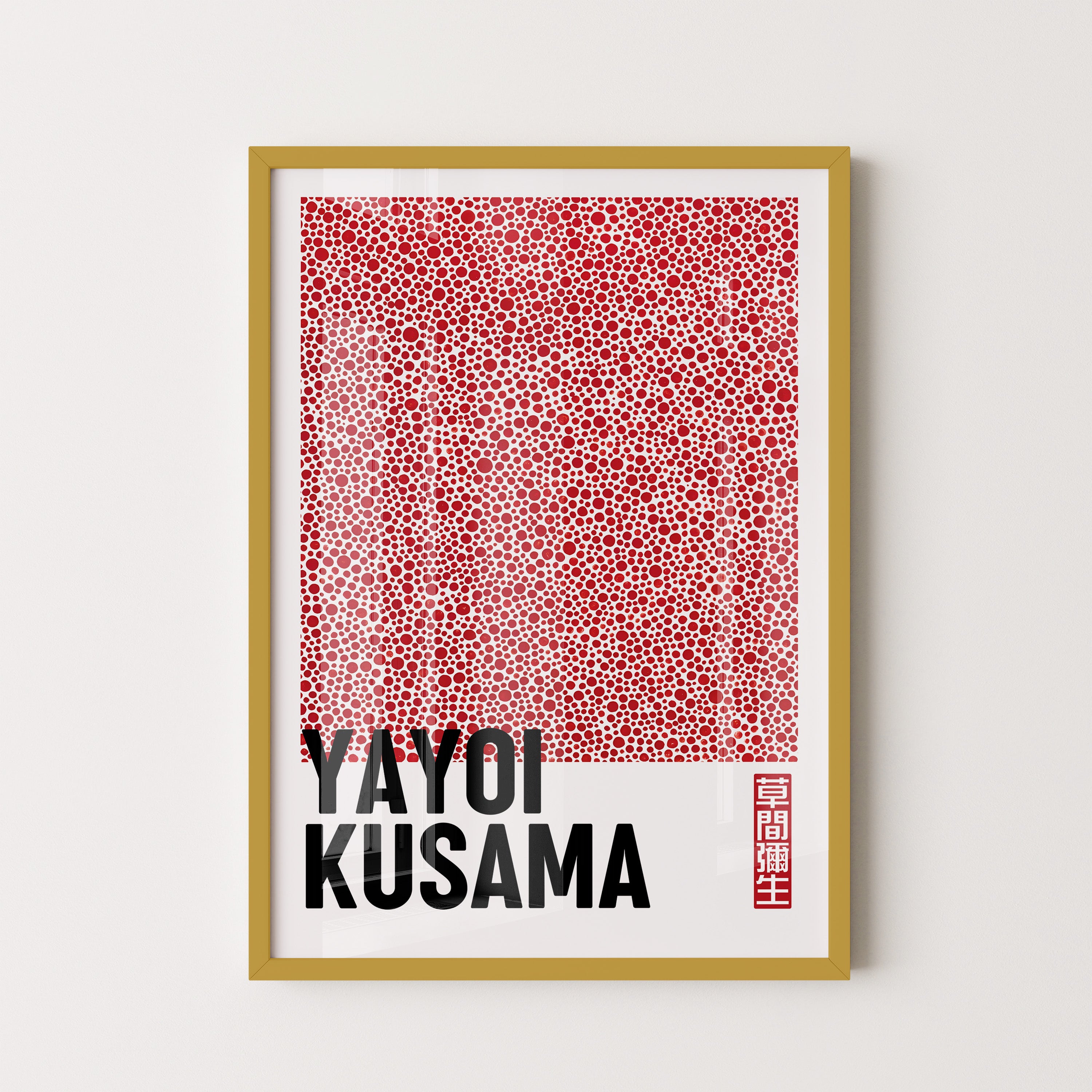 Red Dot Abstraction Art Poster
