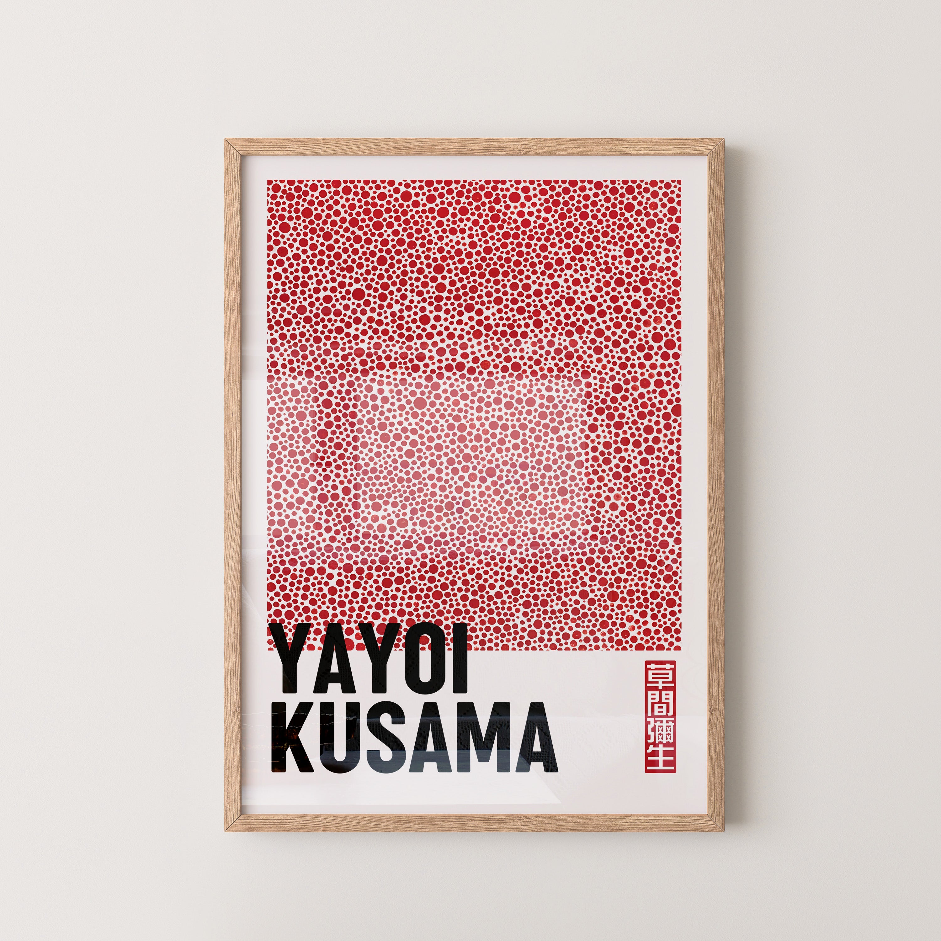 Red Dot Abstraction Art Poster