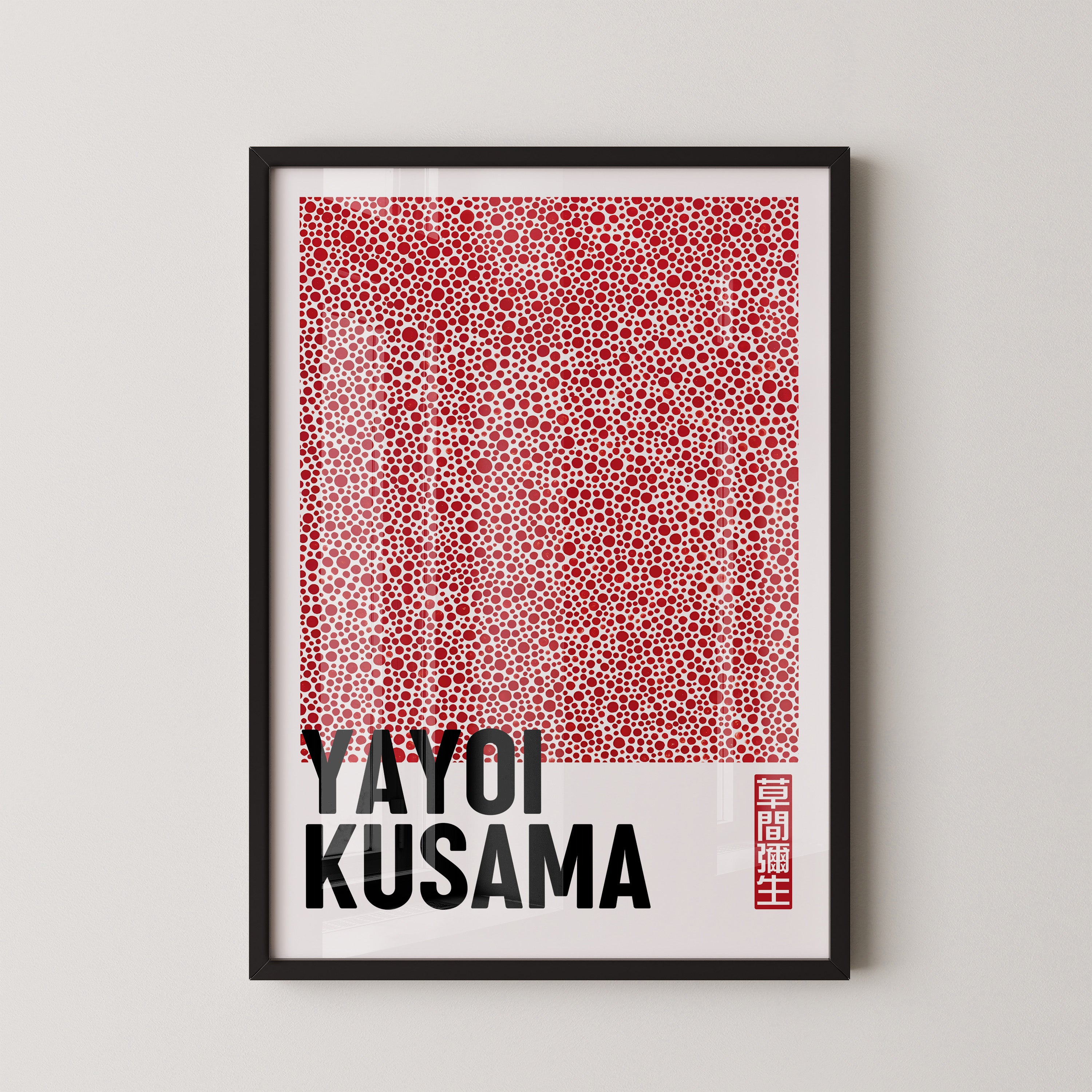 Red Dot Abstraction Art Poster