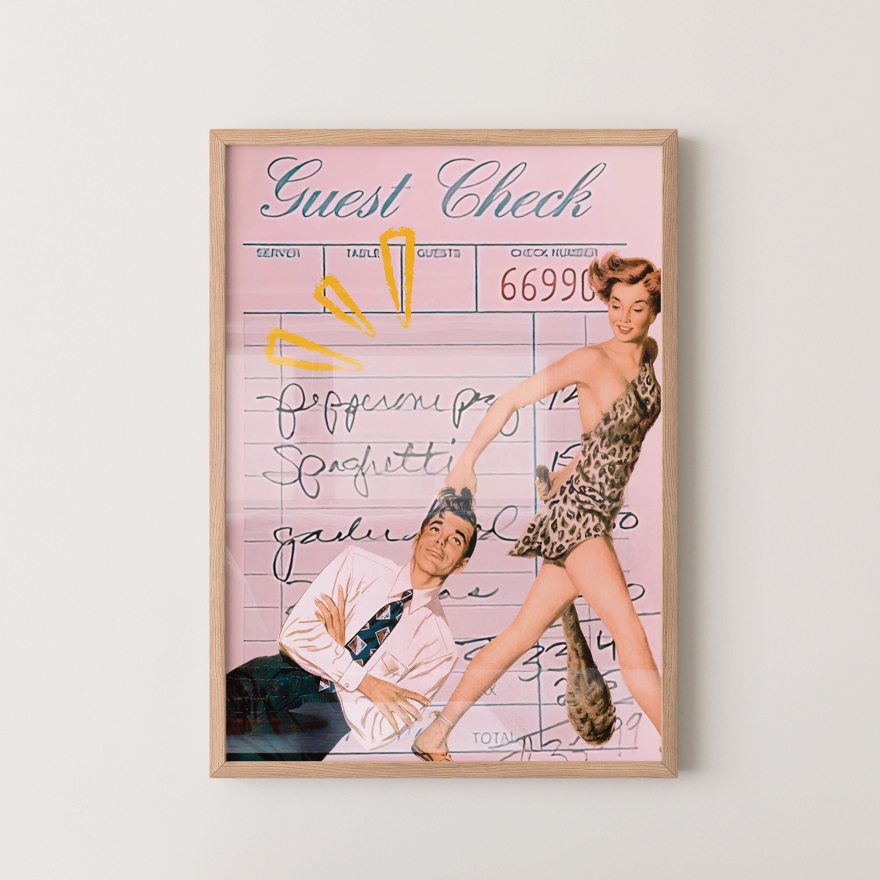 Vintage Guest Check — Playful Couple