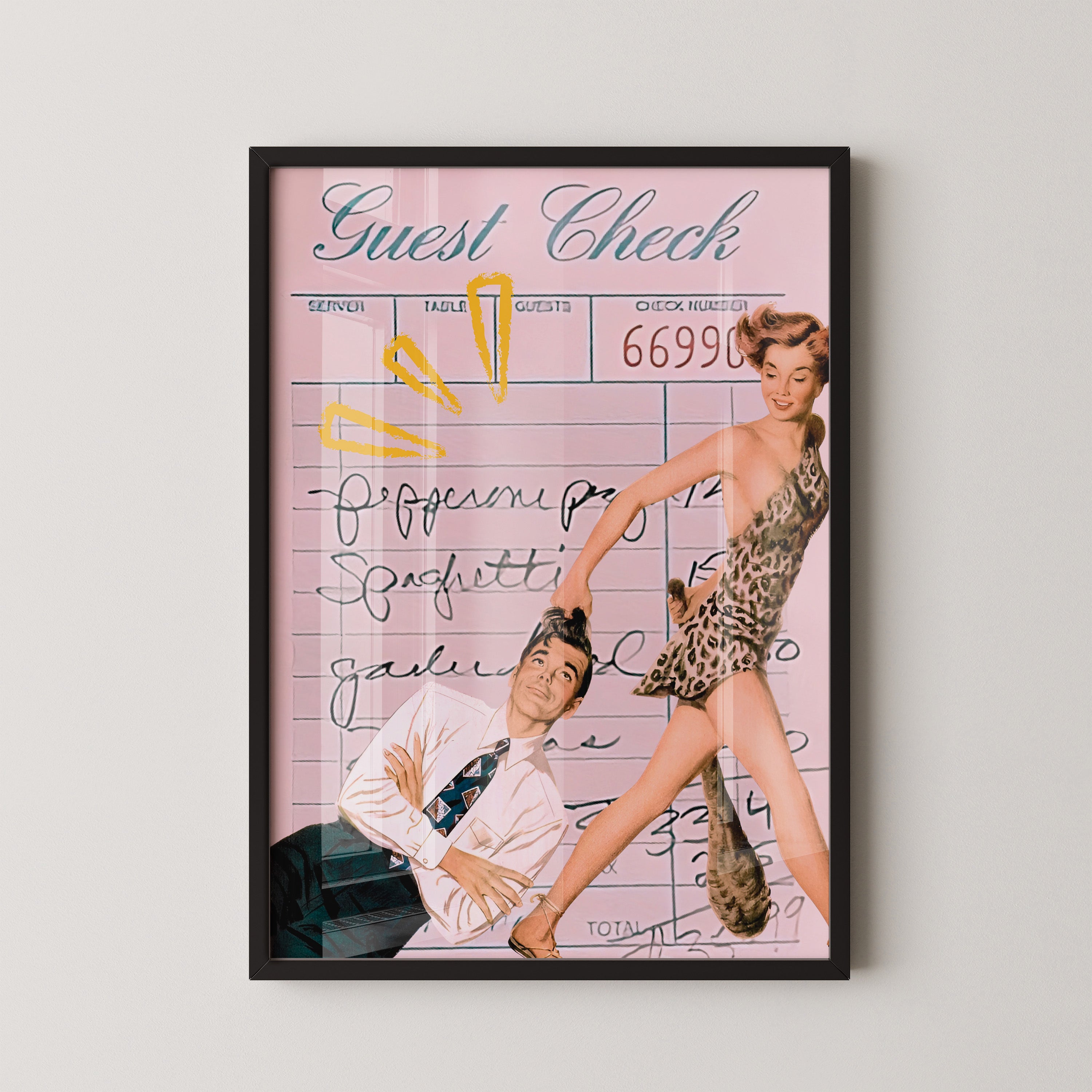 Vintage Guest Check — Playful Couple