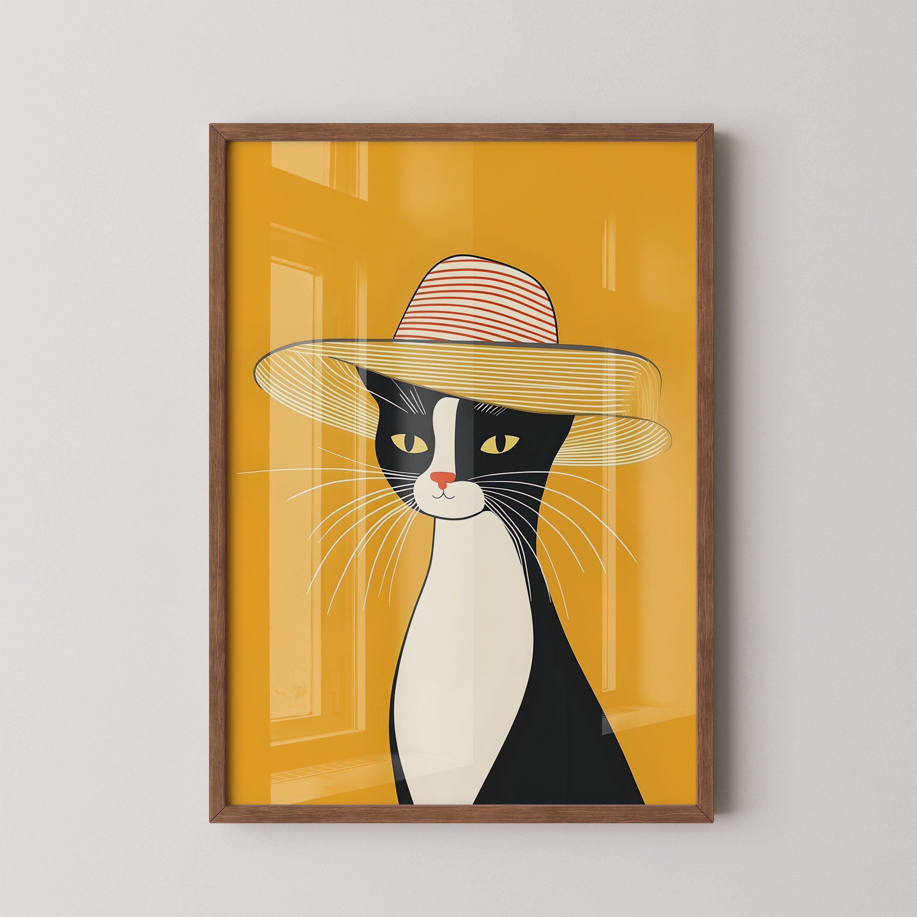 Cat With Summer Hat