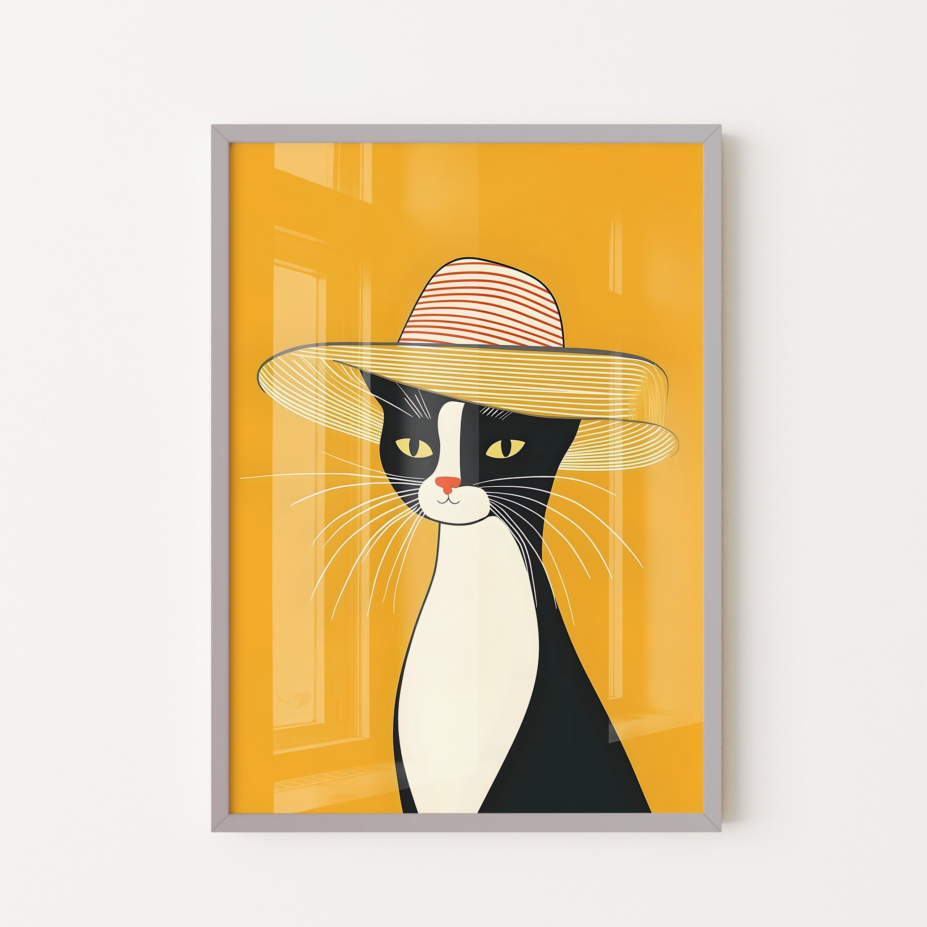Cat With Summer Hat