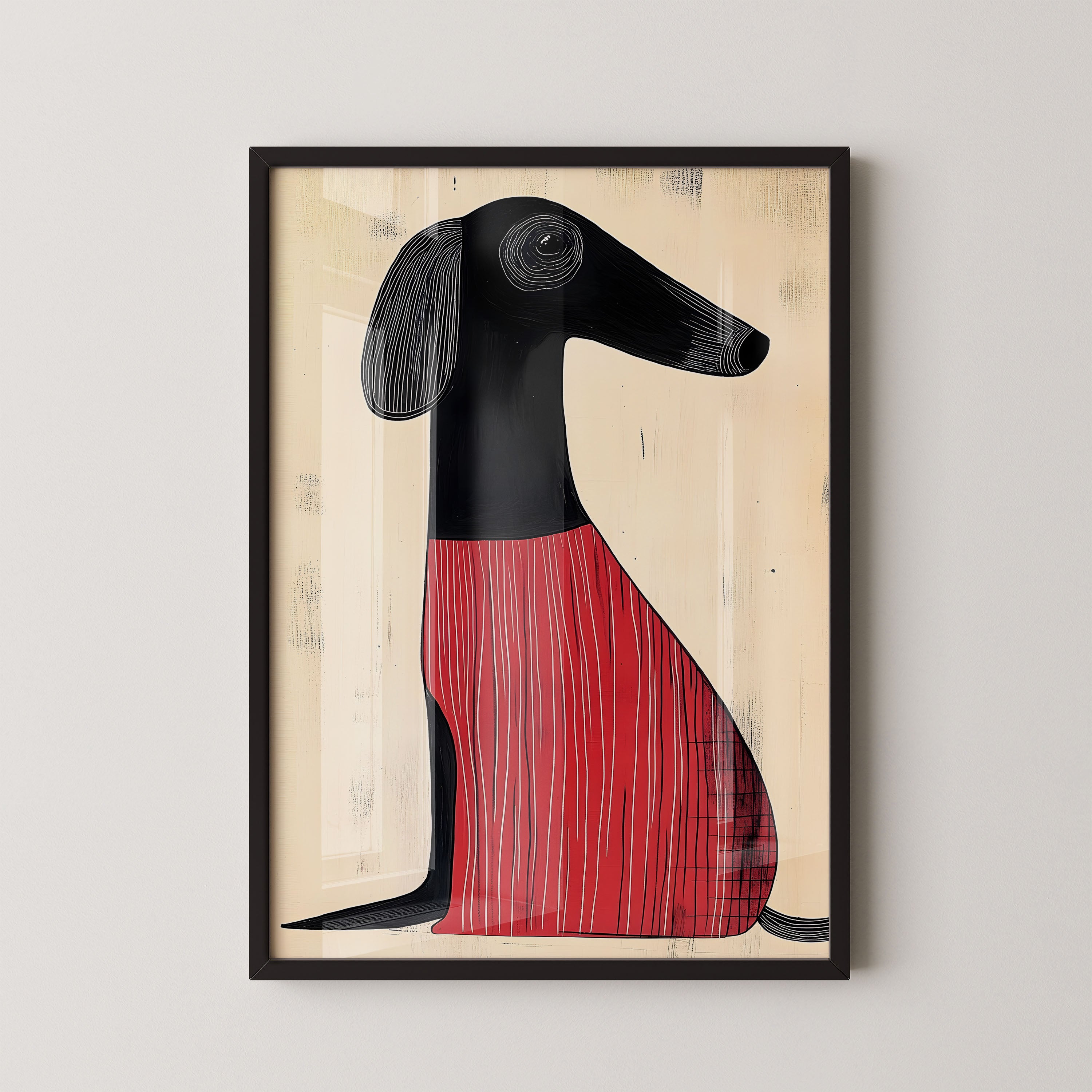 Red Coat Hound Illustration