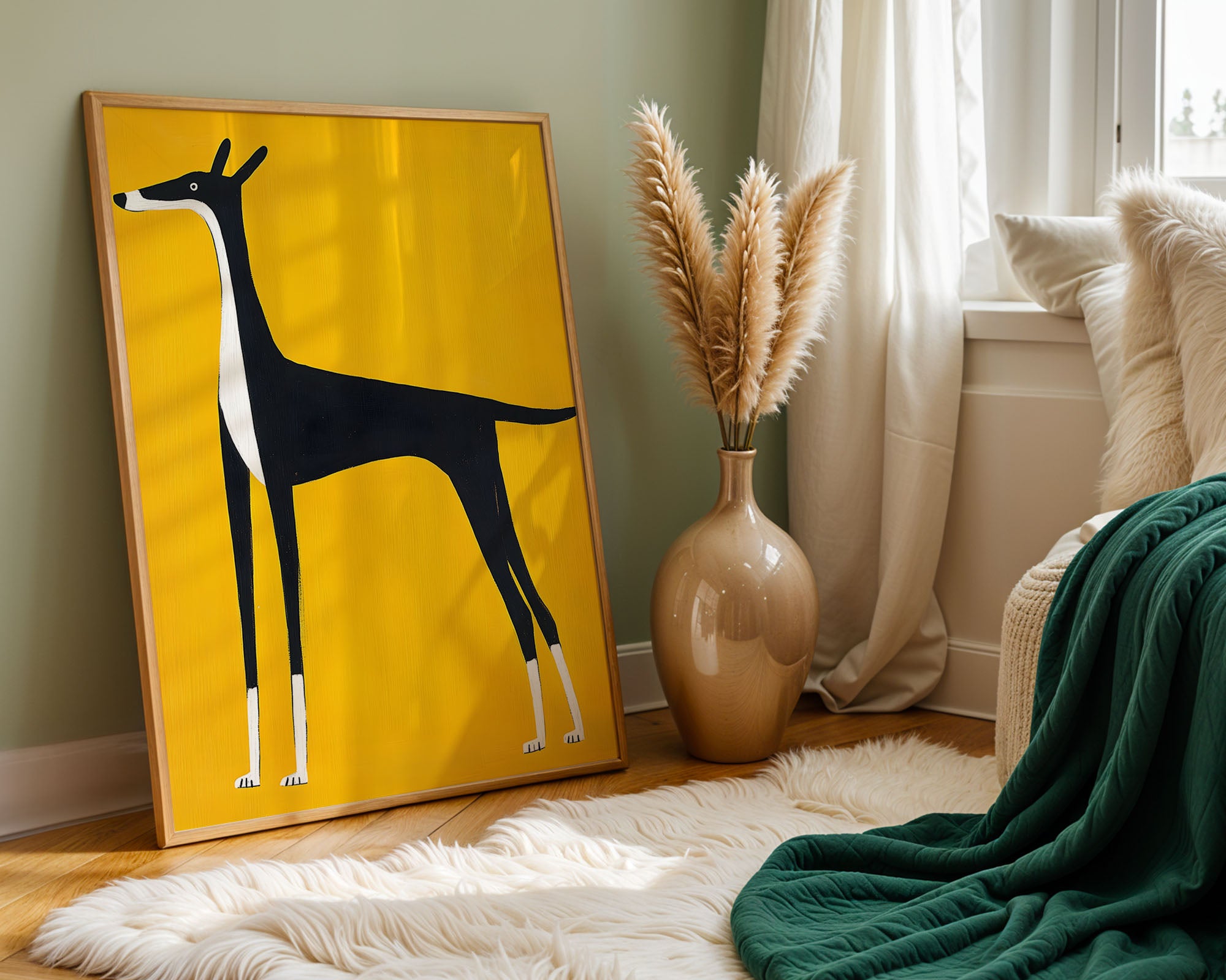 Minimalist Greyhound Silhouette