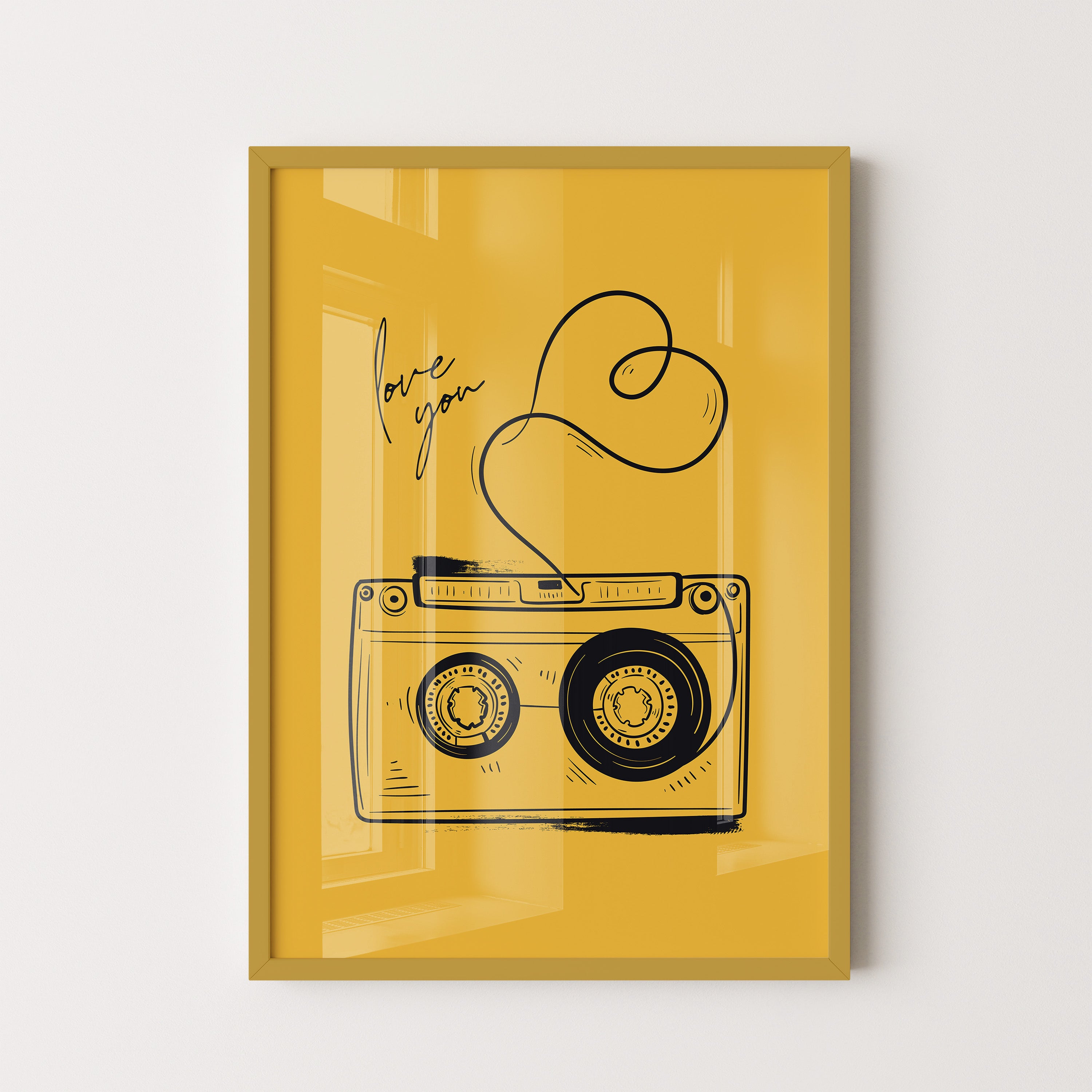 Love You – Retro Cassette Art