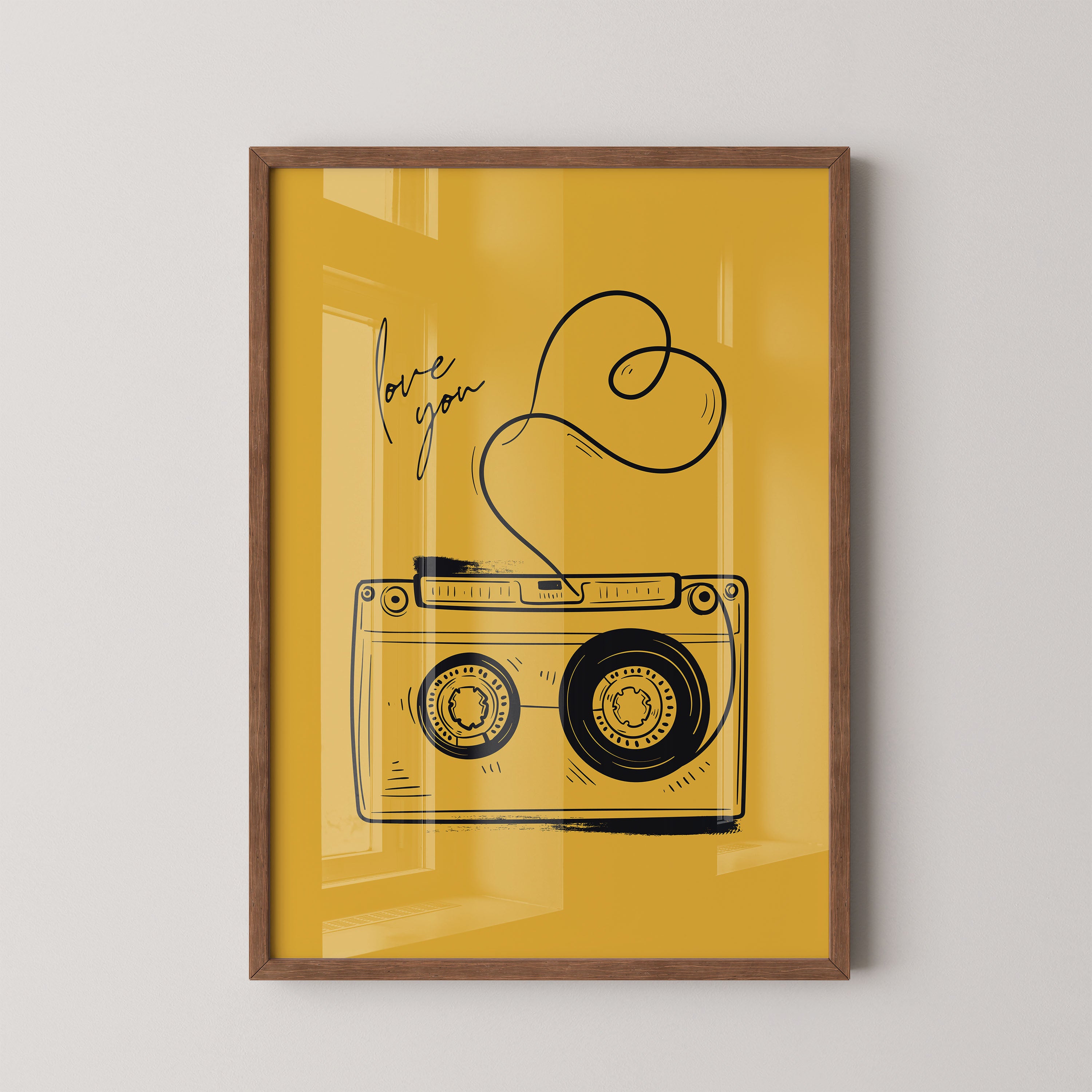 Love You – Retro Cassette Art
