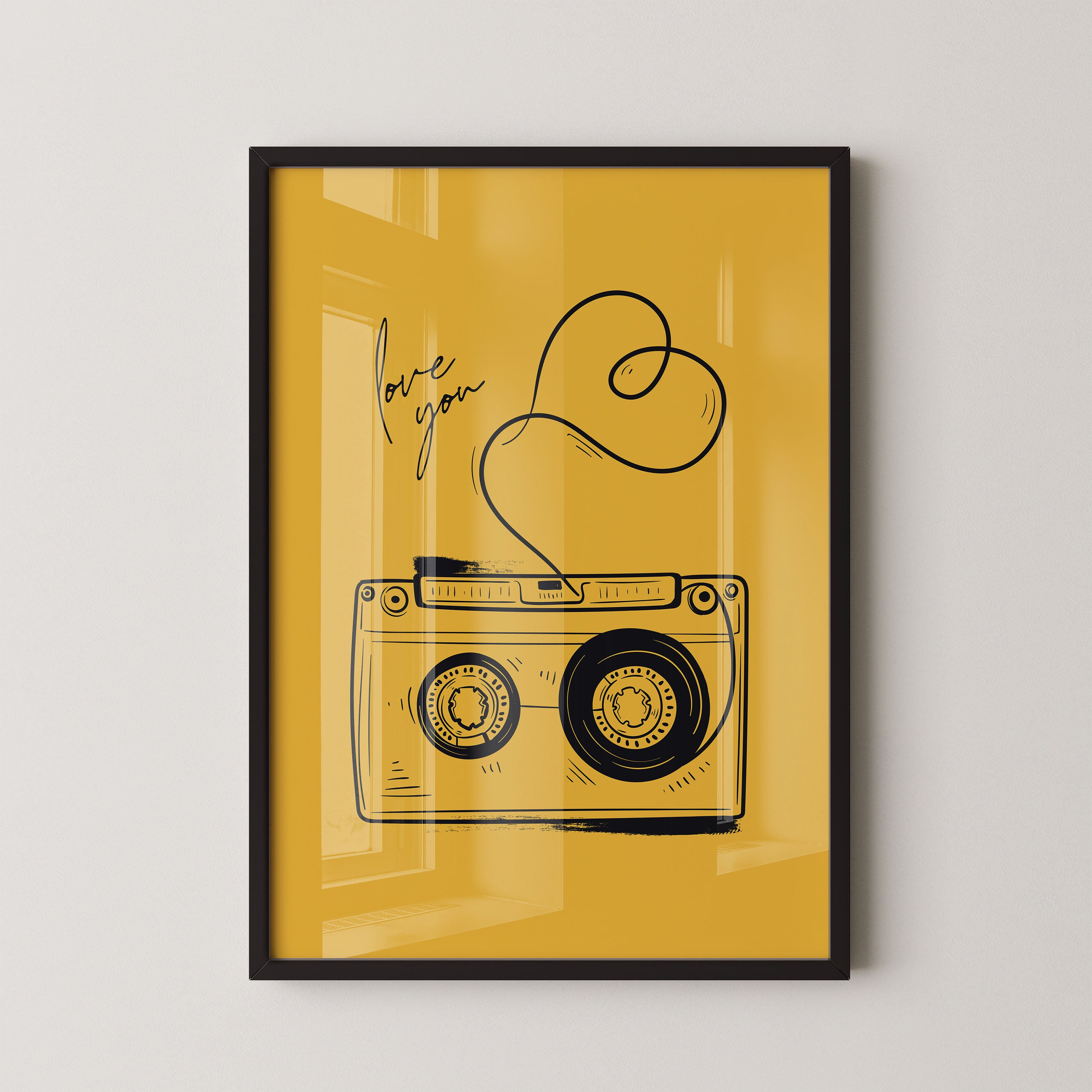 Love You – Retro Cassette Art