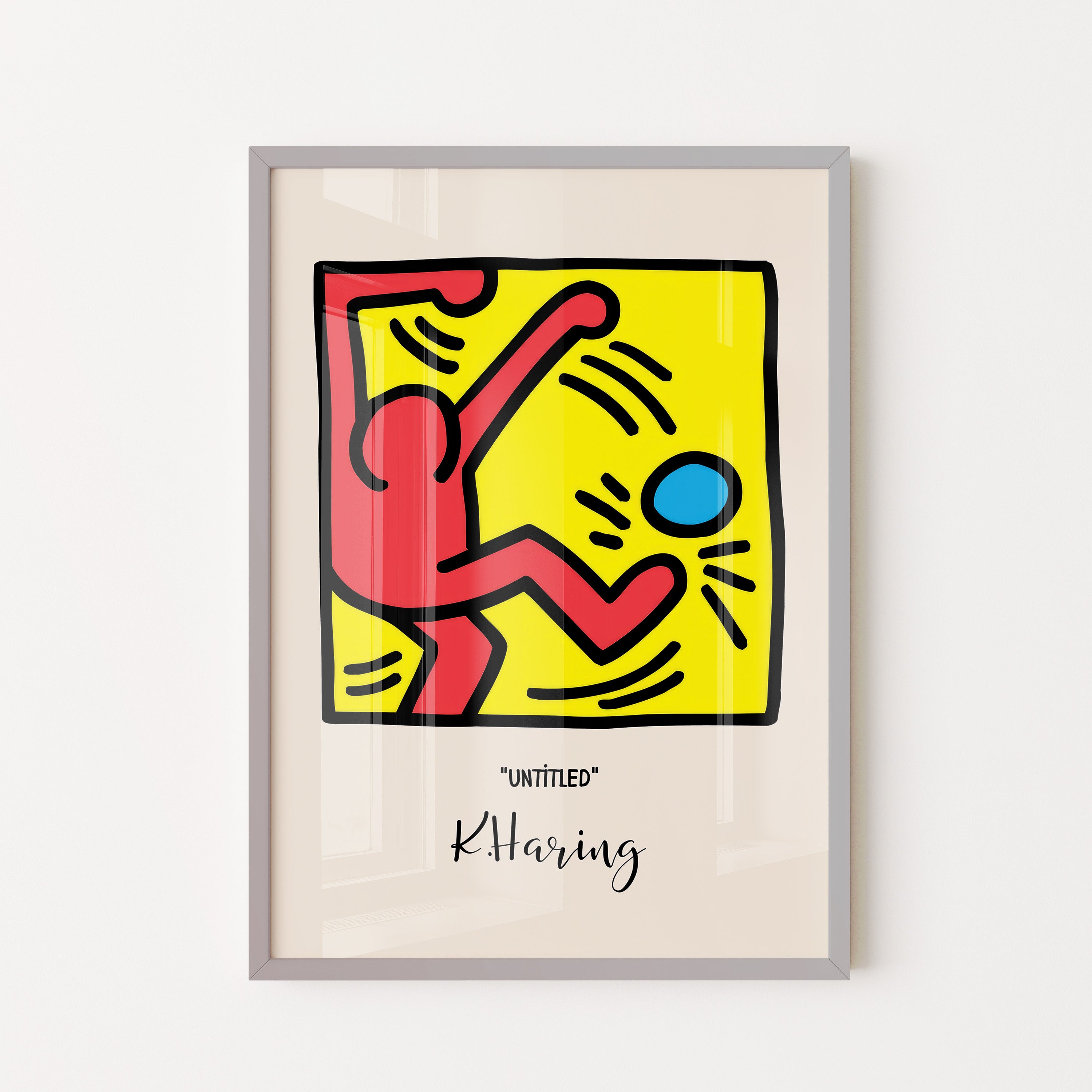 Vibrant Pop Figure — Red & Yellow Motion Art