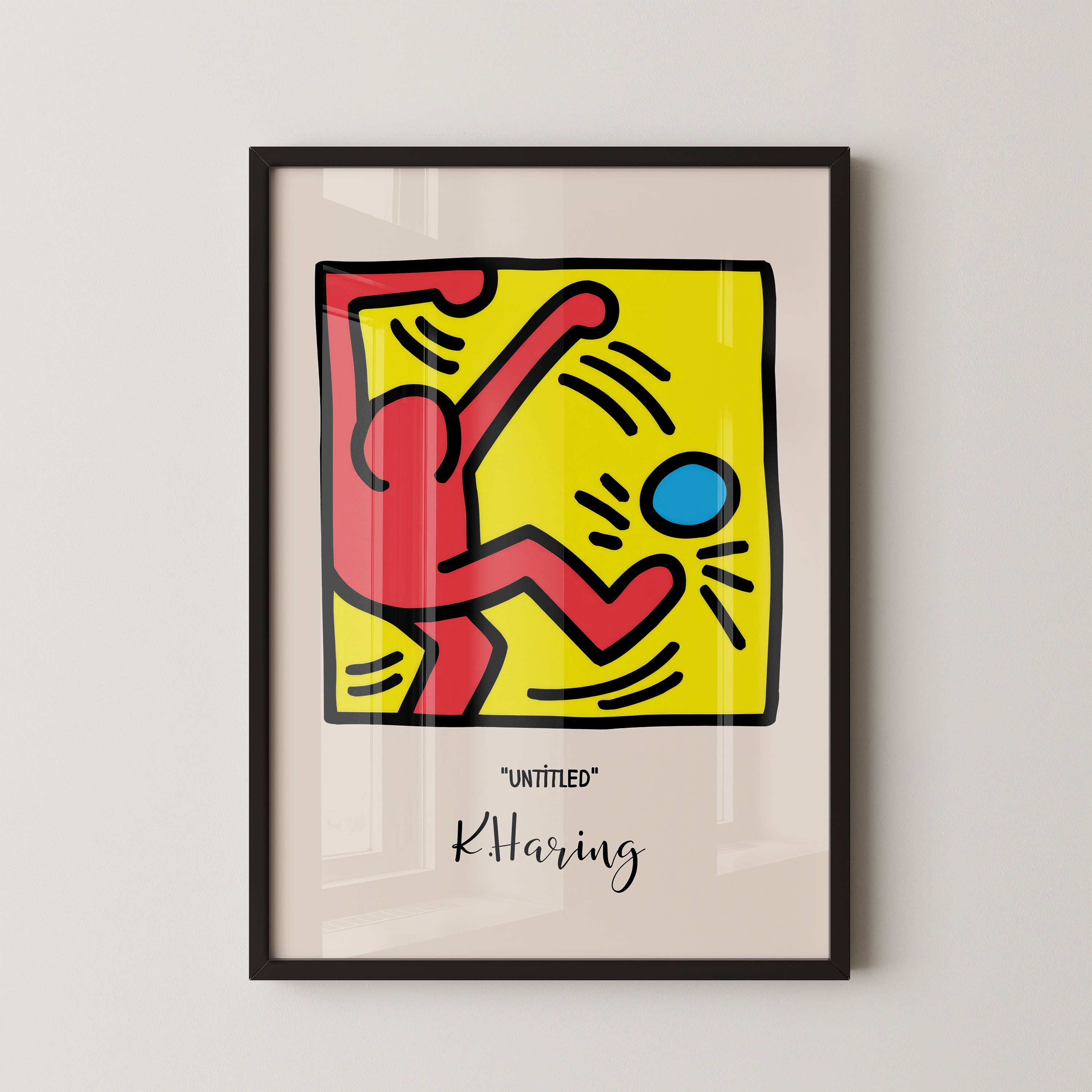 Vibrant Pop Figure — Red & Yellow Motion Art