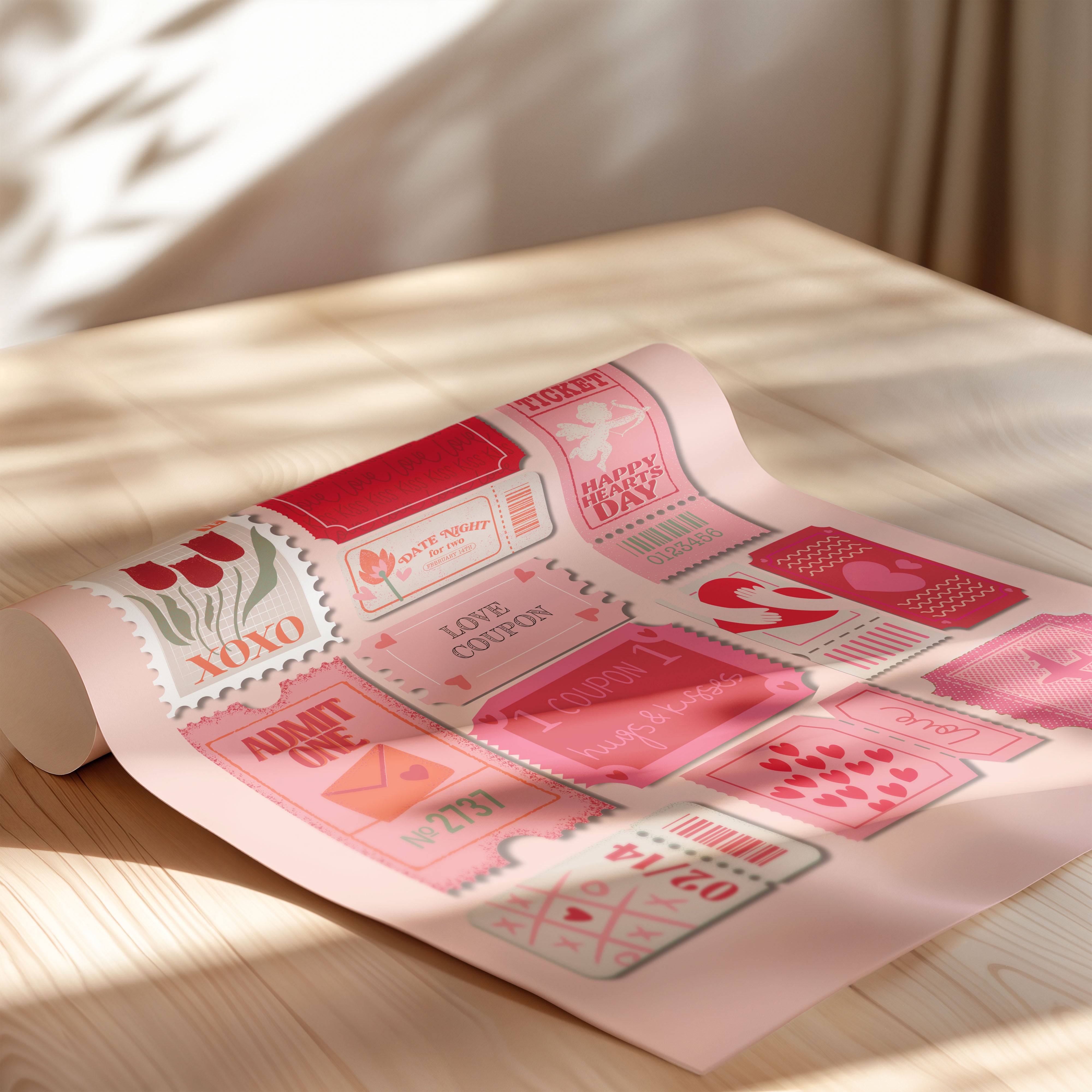 Love Tickets — Valentine Coupon Collage