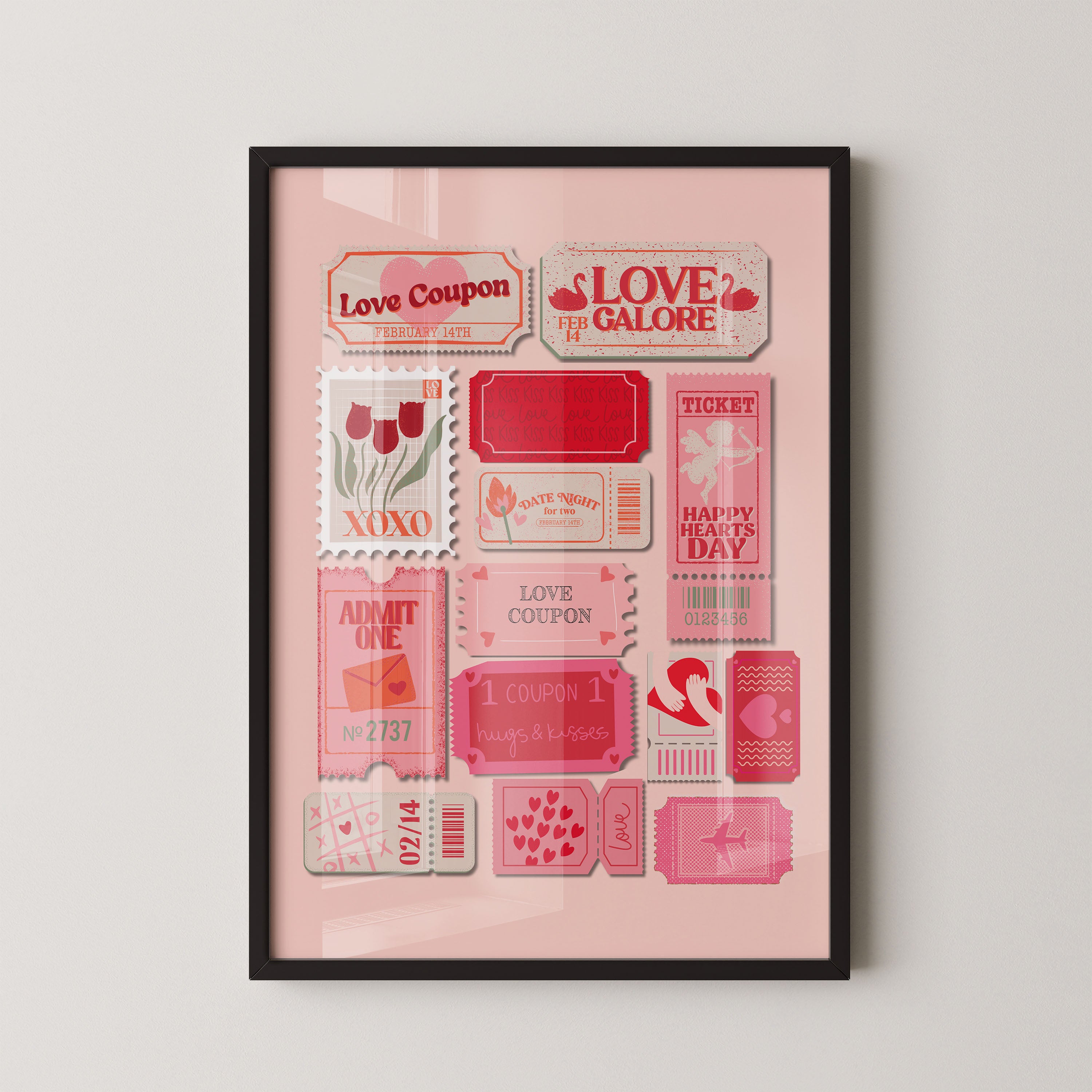 Love Tickets — Valentine Coupon Collage