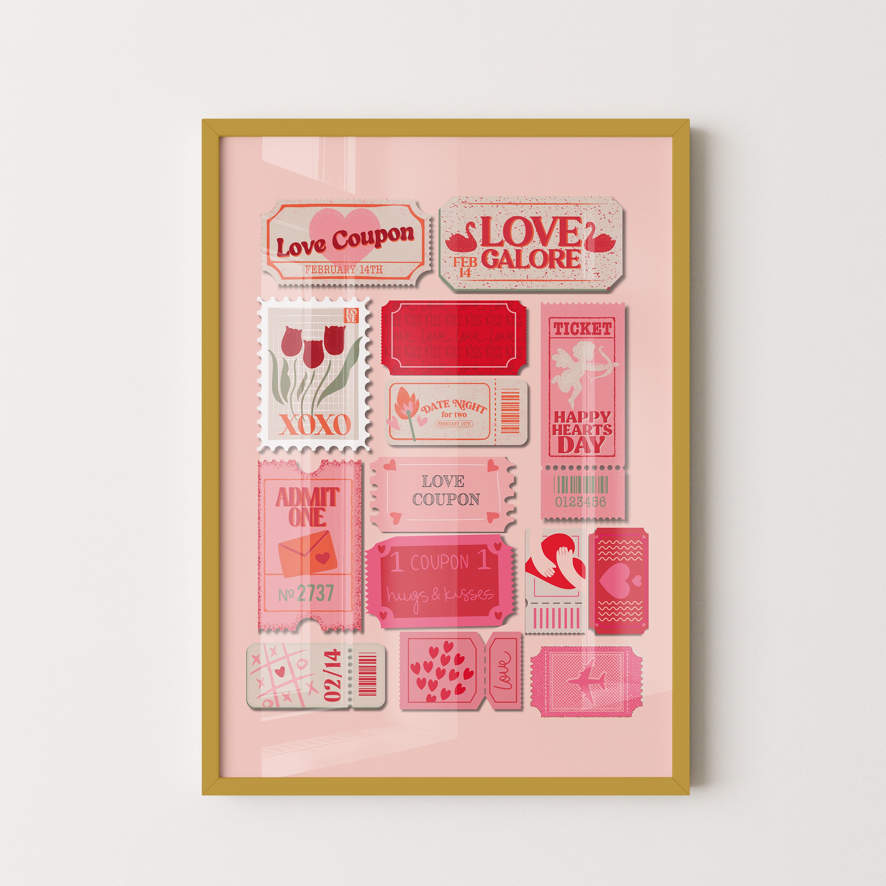 Love Tickets — Valentine Coupon Collage