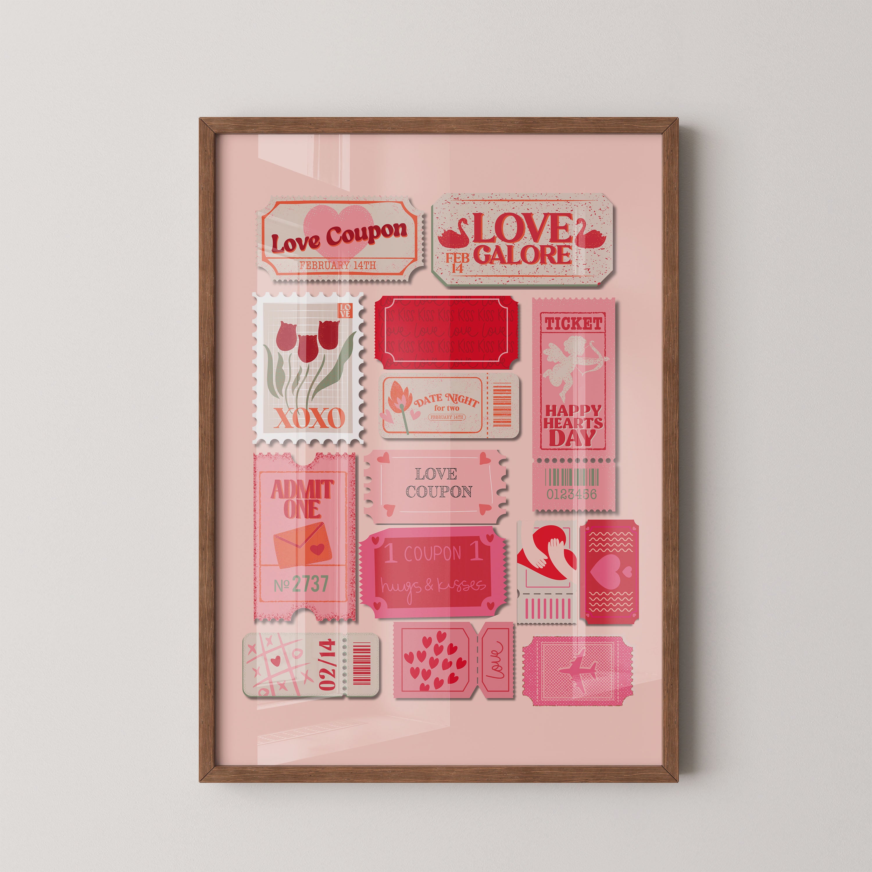Love Tickets — Valentine Coupon Collage