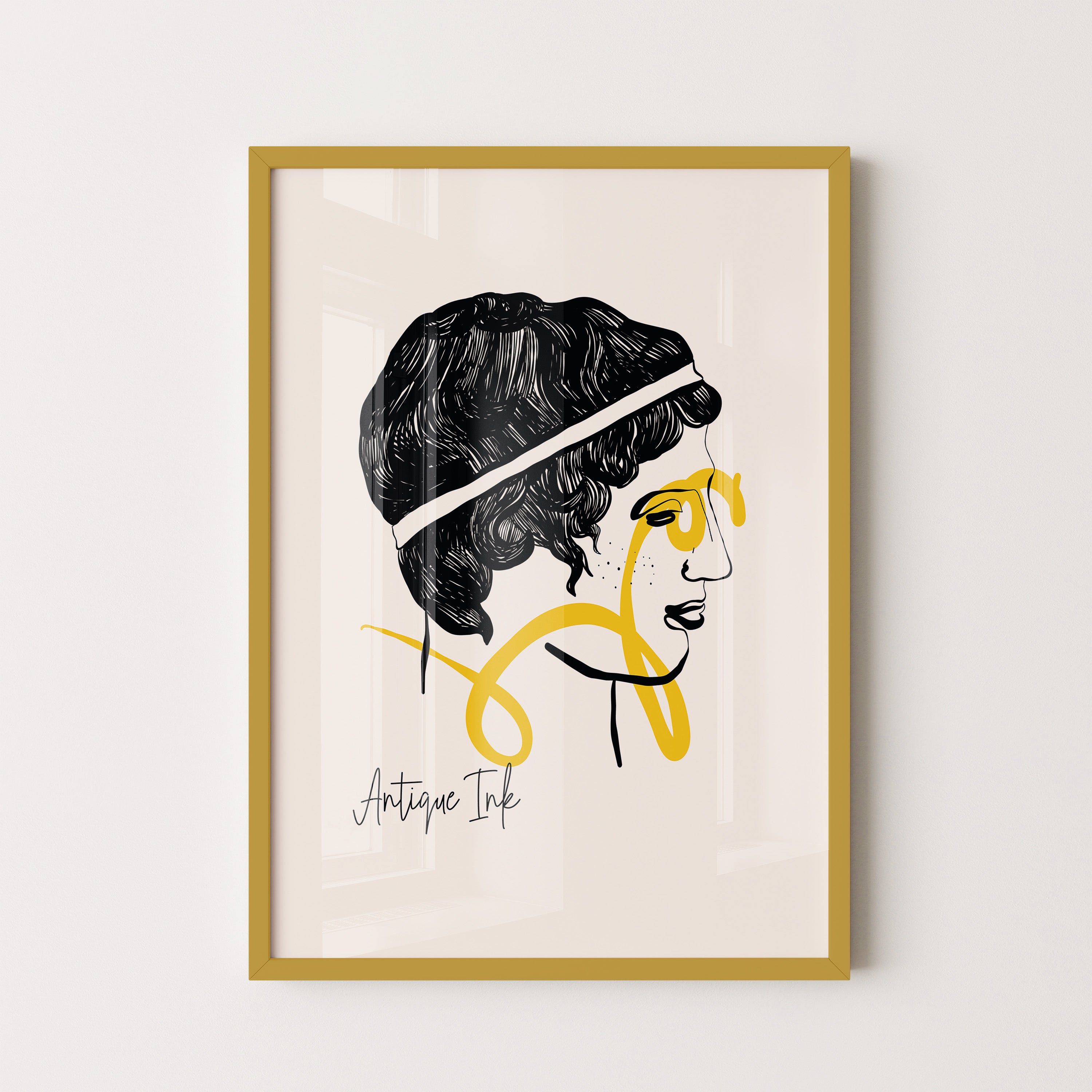 Antique Ink — Classical Line Portrait