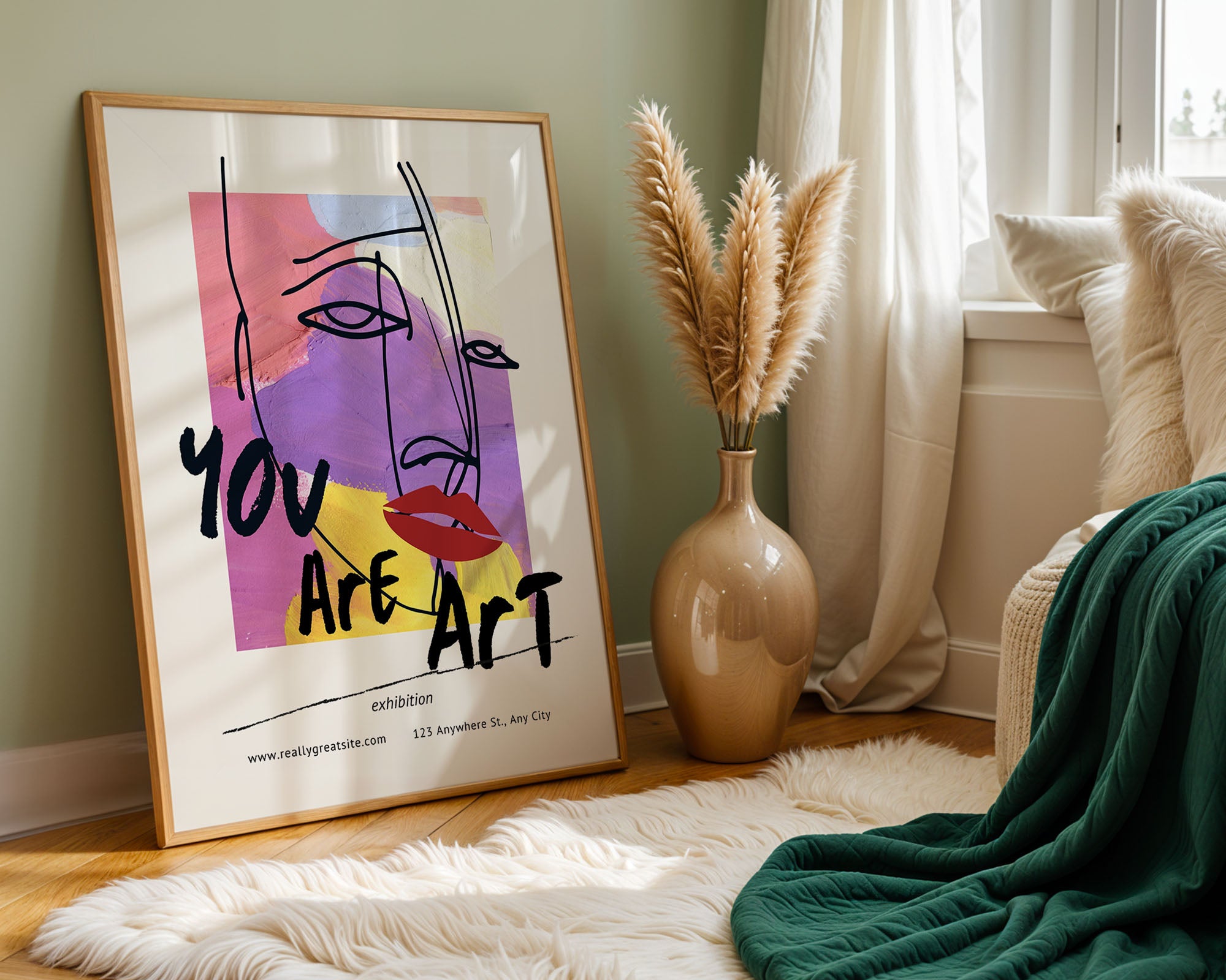 You Are Art — Abstract Line Face