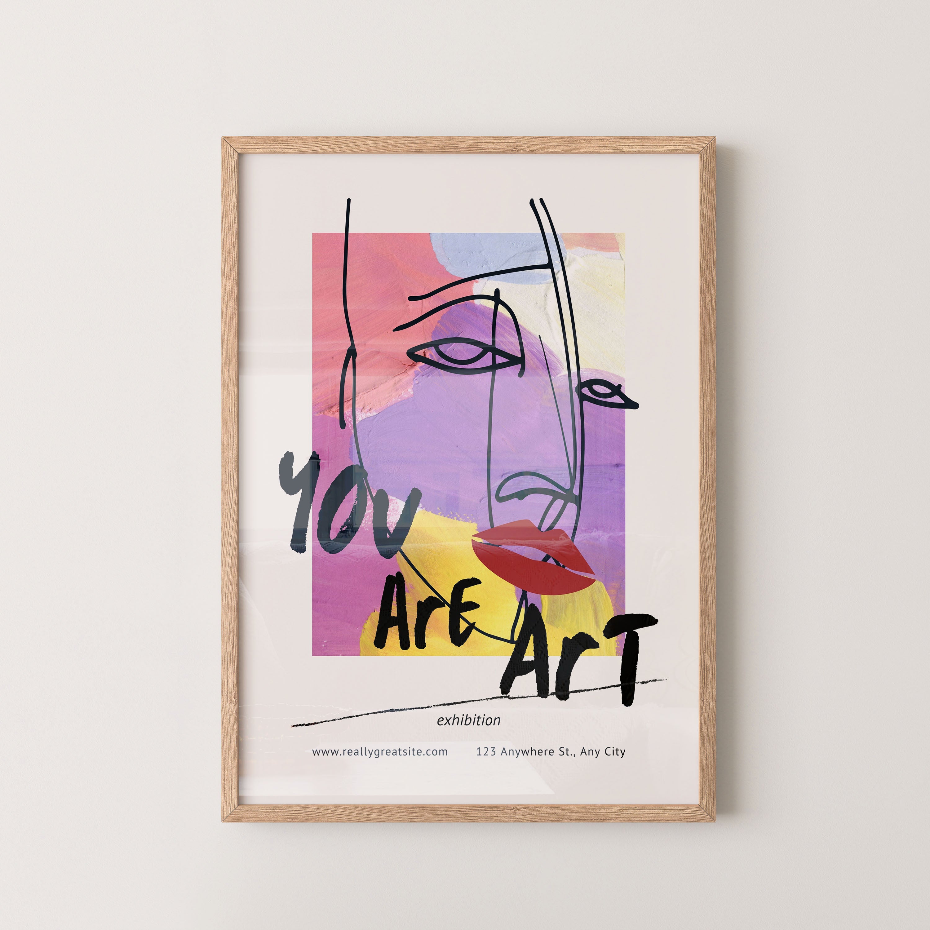You Are Art — Abstract Line Face