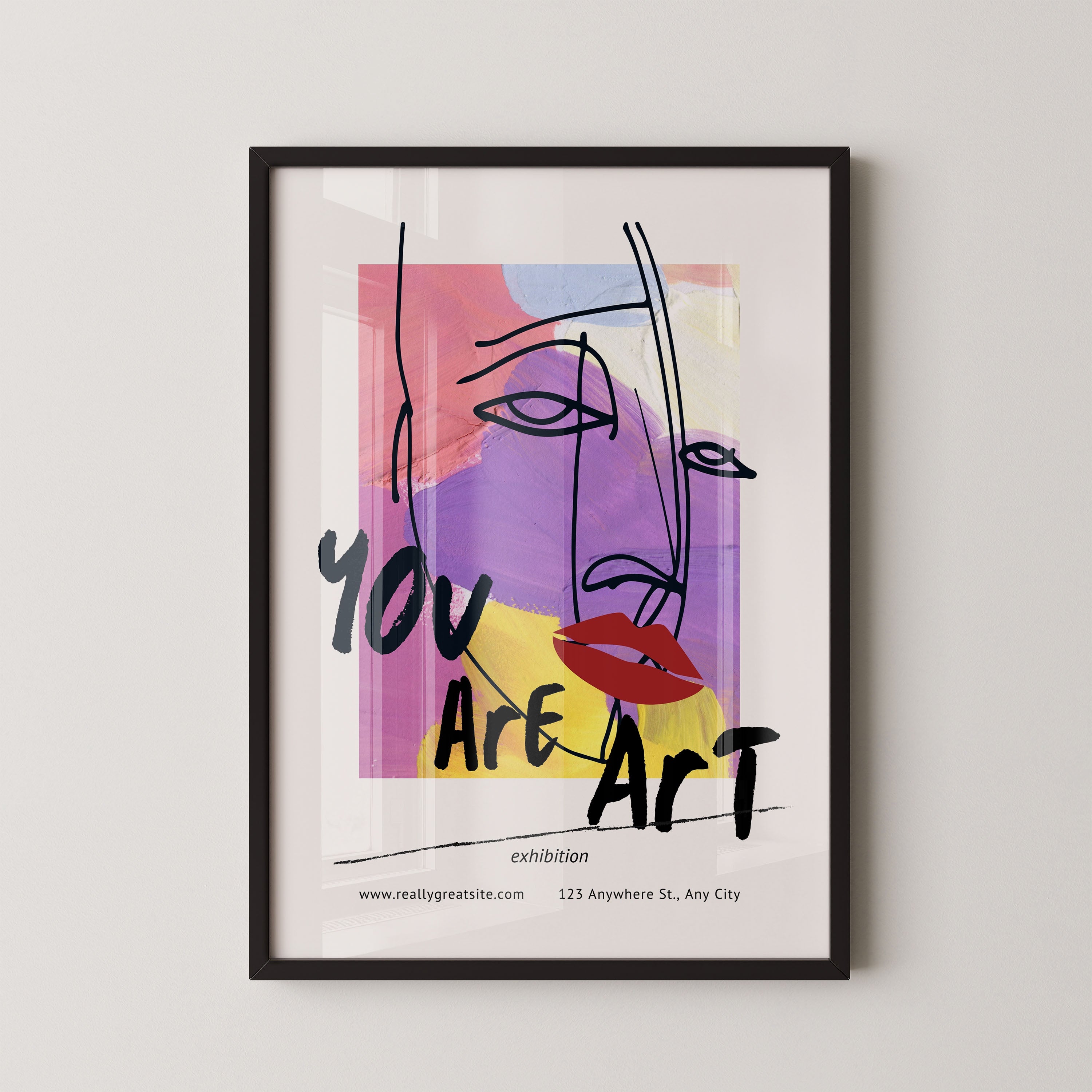 You Are Art — Abstract Line Face