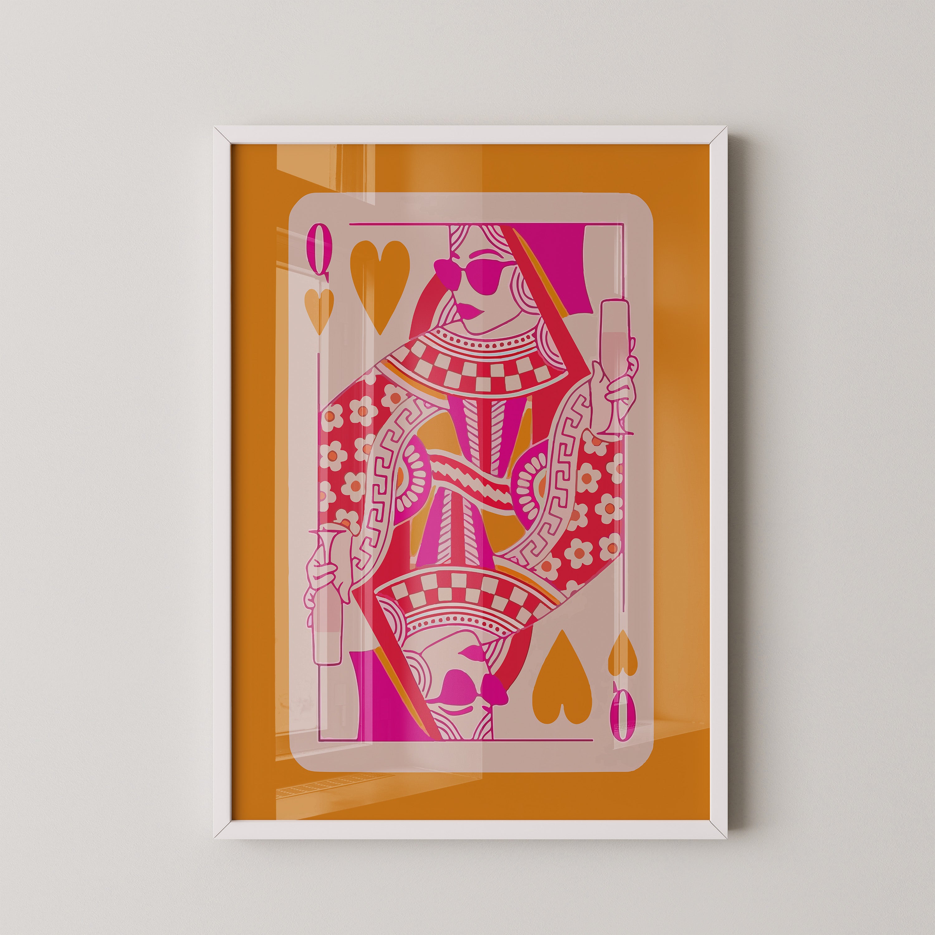 Queen of Hearts – Retro Pop Card Poster