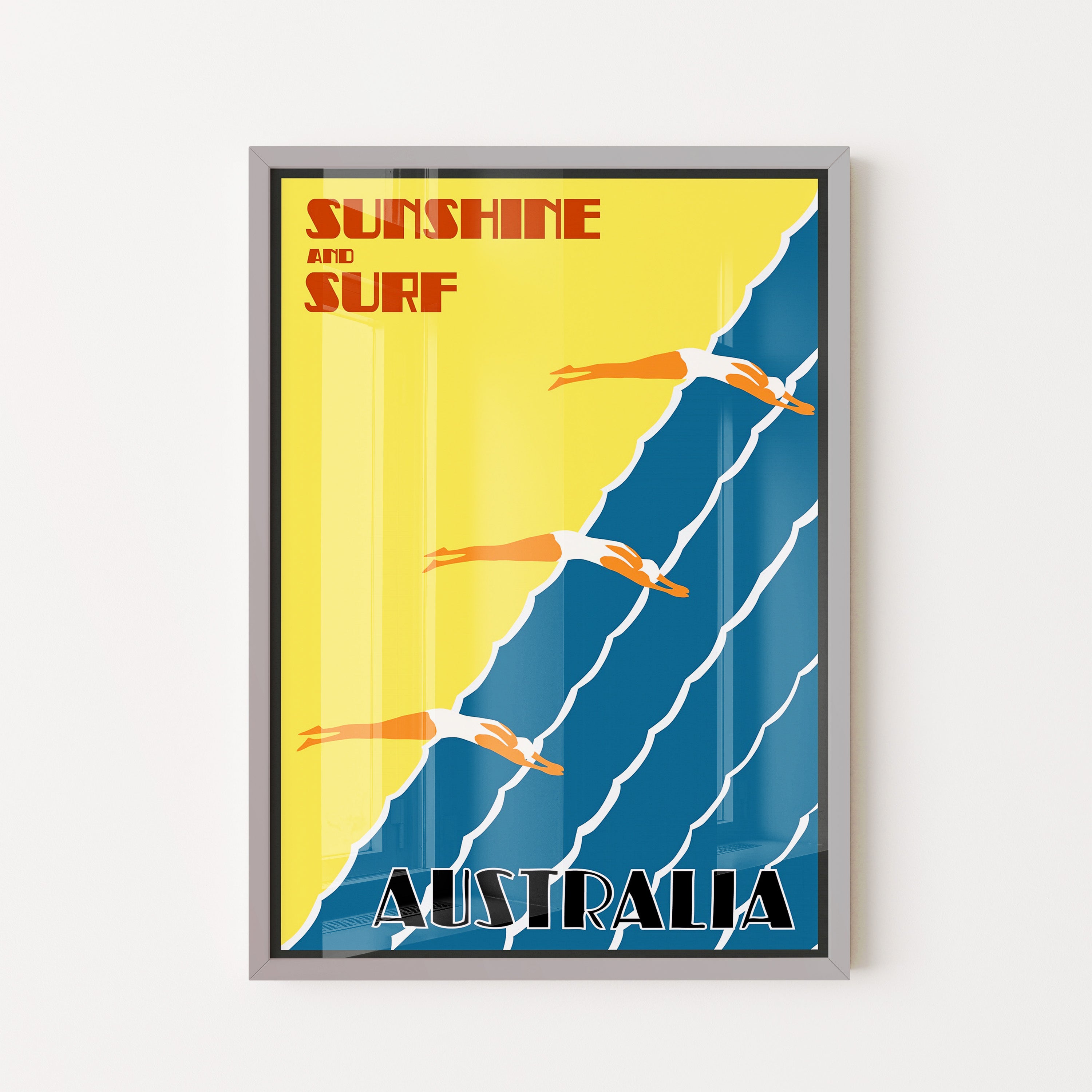 Sunshine & Surf – Australia Vintage Poster