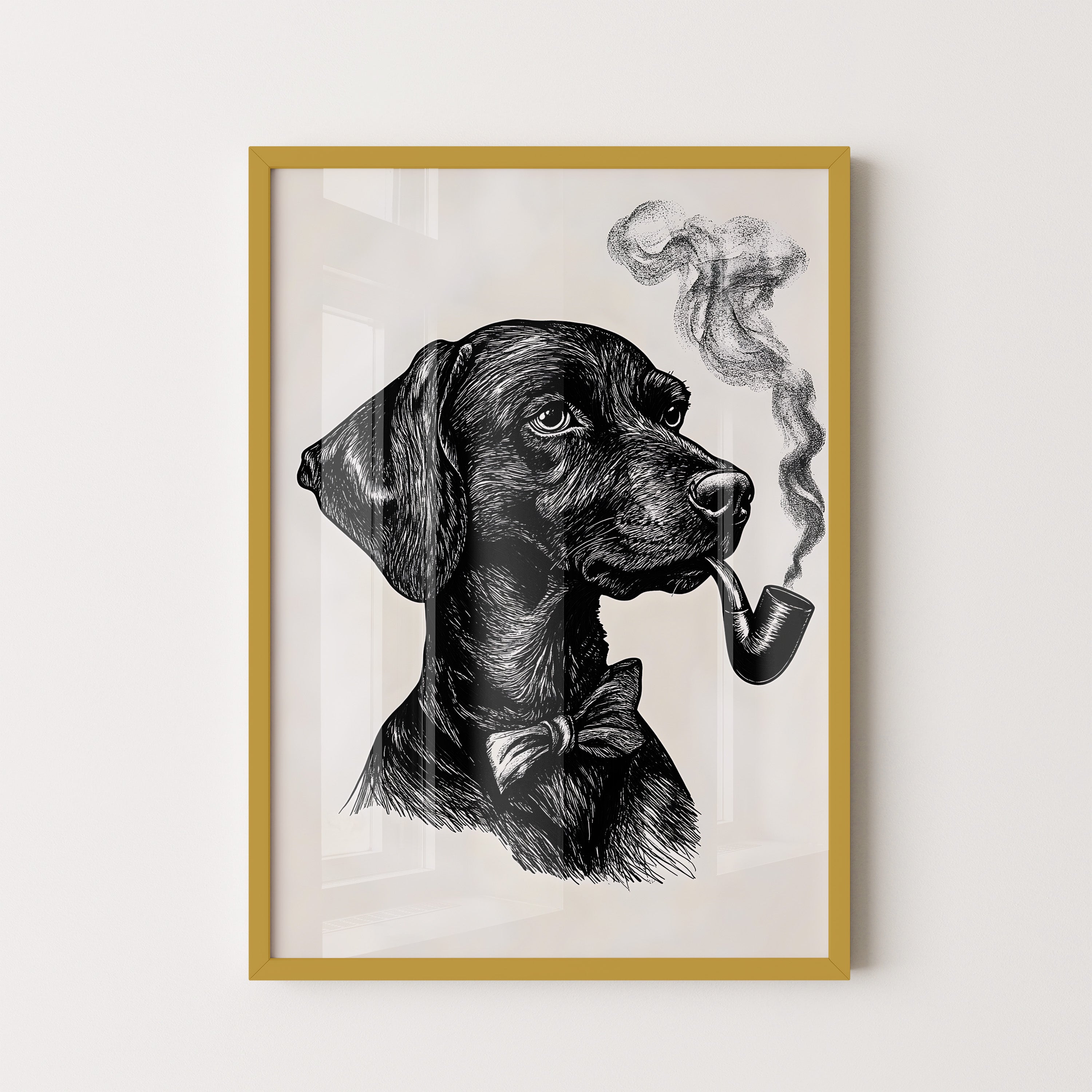 Gentleman Dog With Pipe