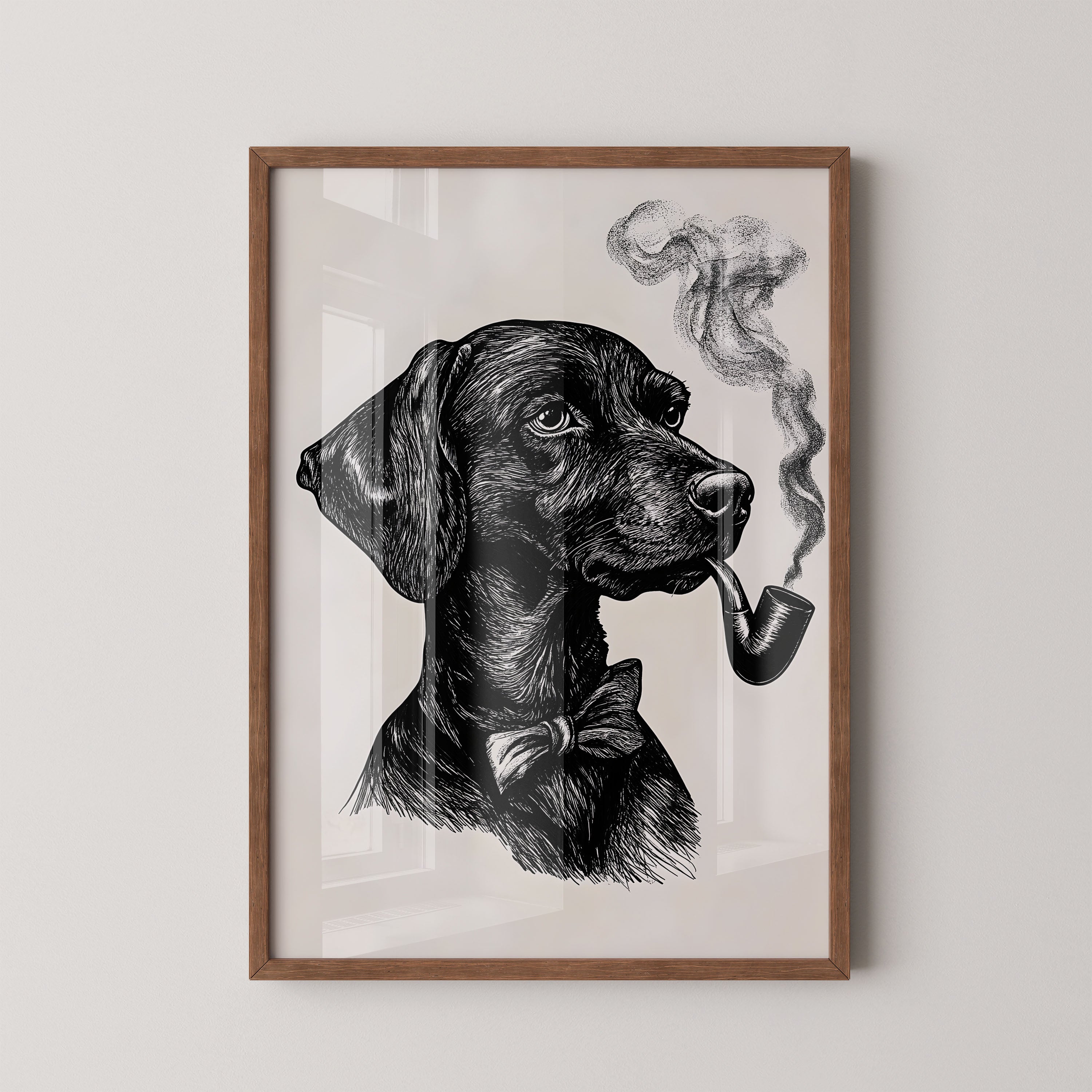 Gentleman Dog With Pipe