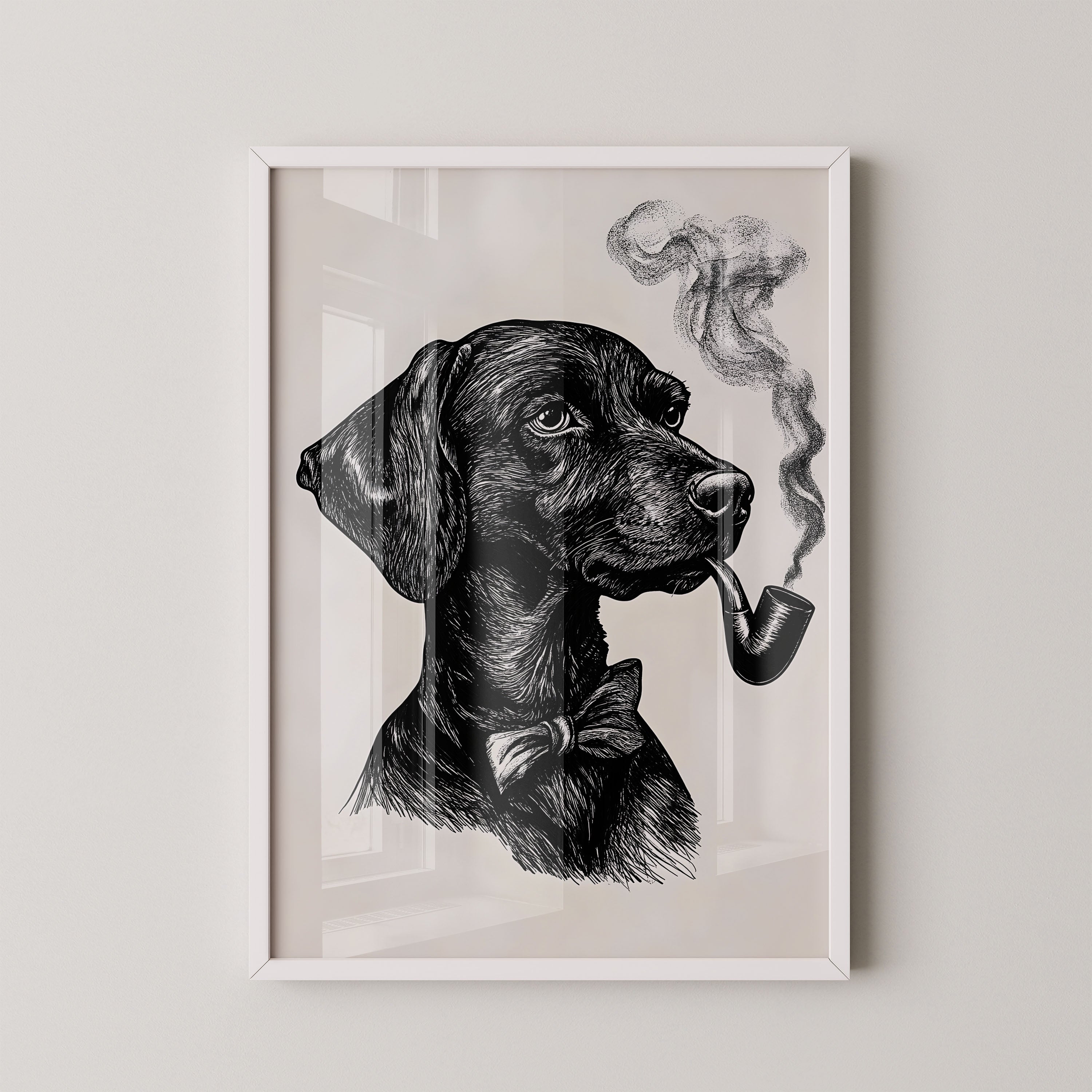 Gentleman Dog With Pipe