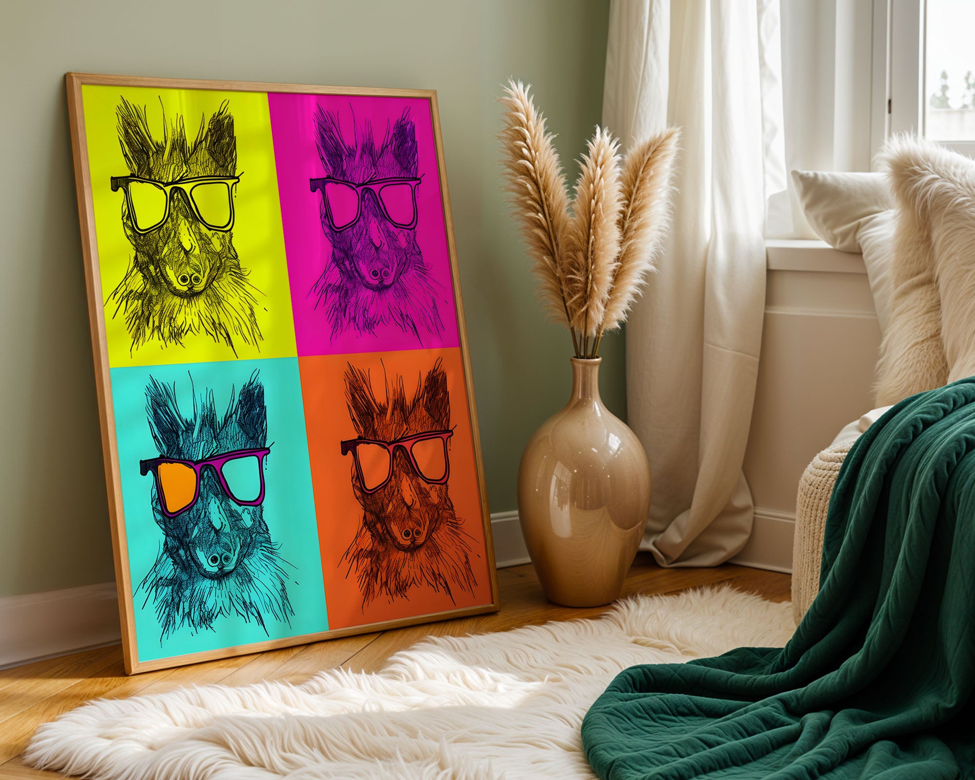 Pop Art Llama Quartet