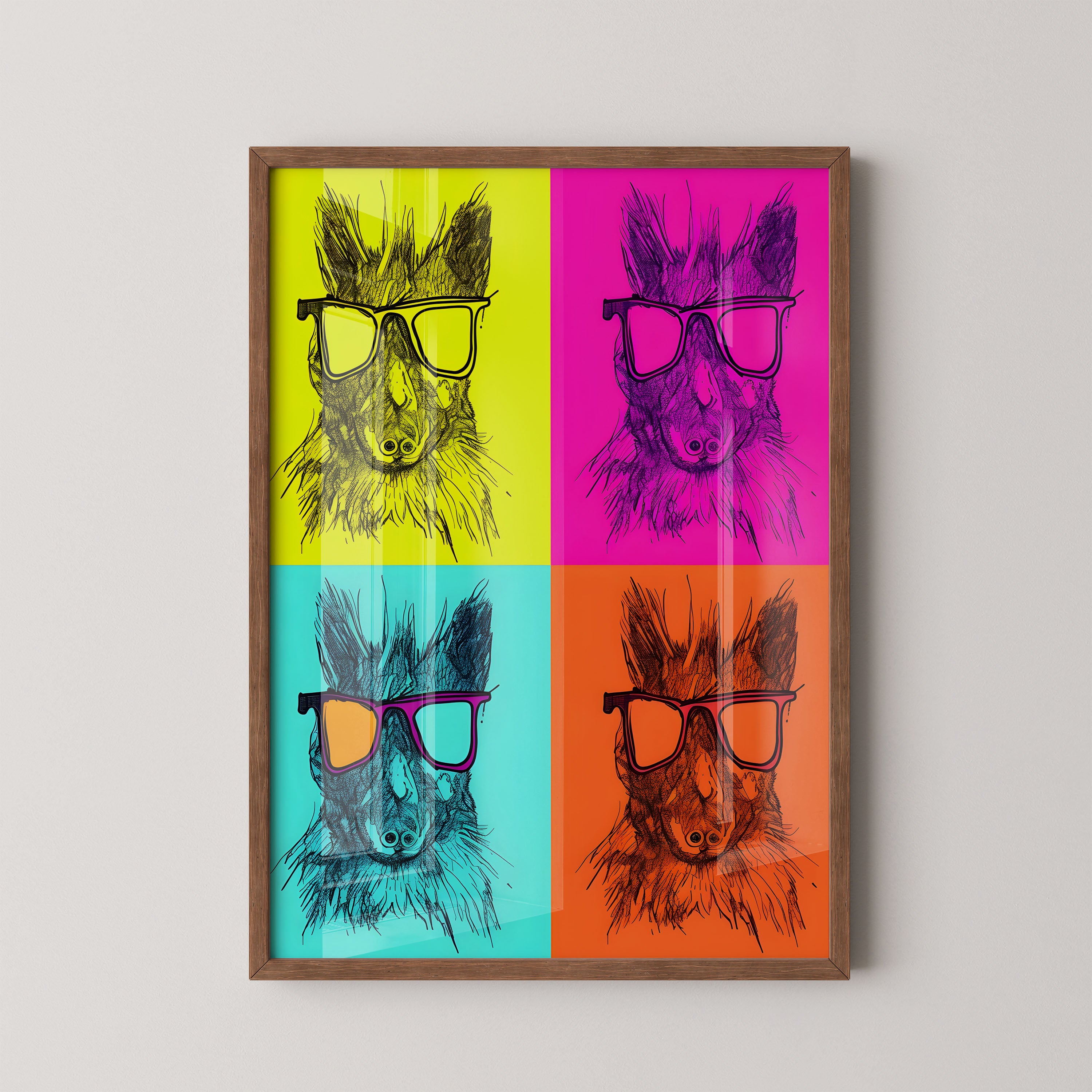 Pop Art Llama Quartet